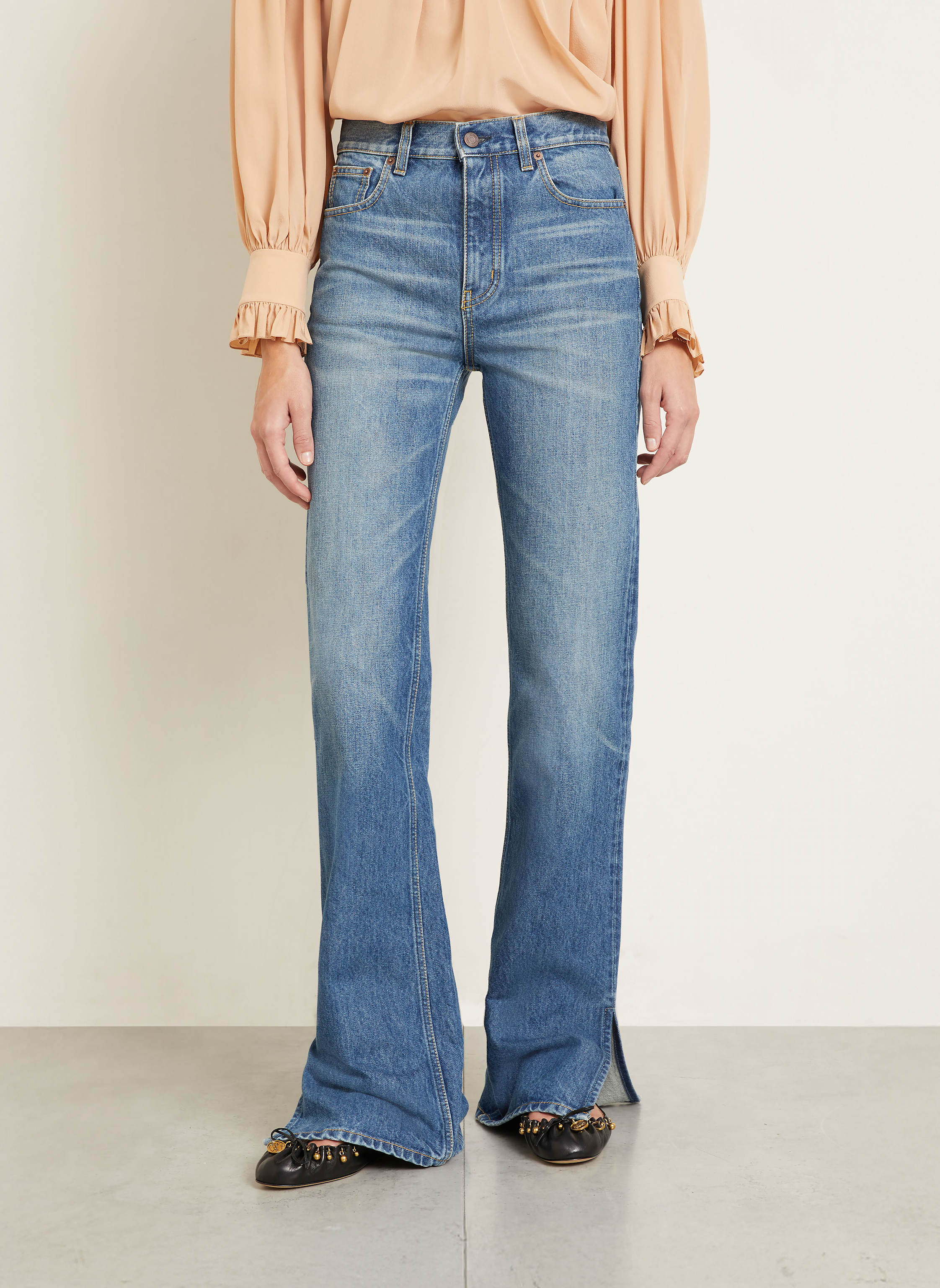 Thumbnail - Chloé Straight Jeans blau