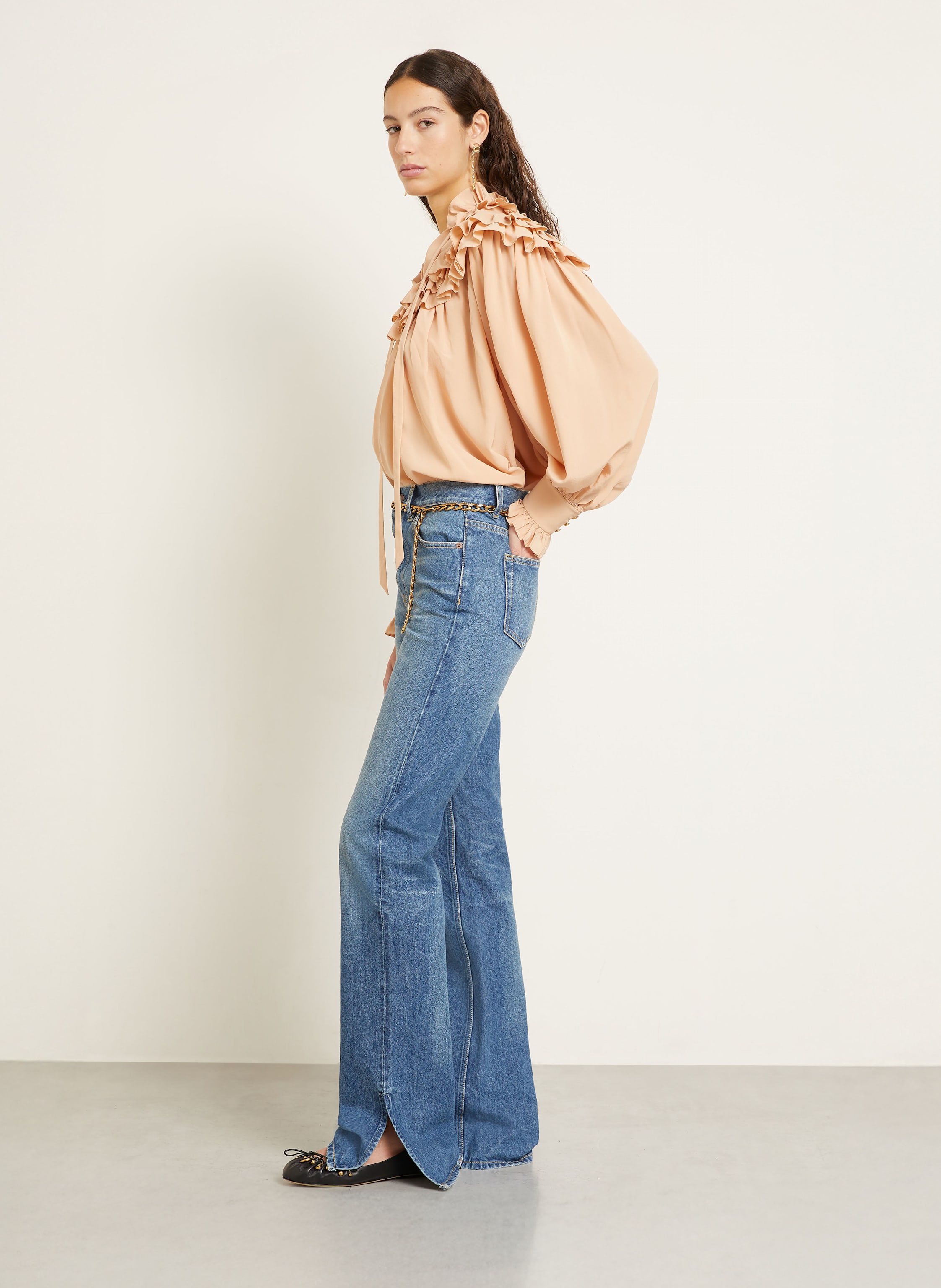 Thumbnail - Chloé Straight Jeans blau