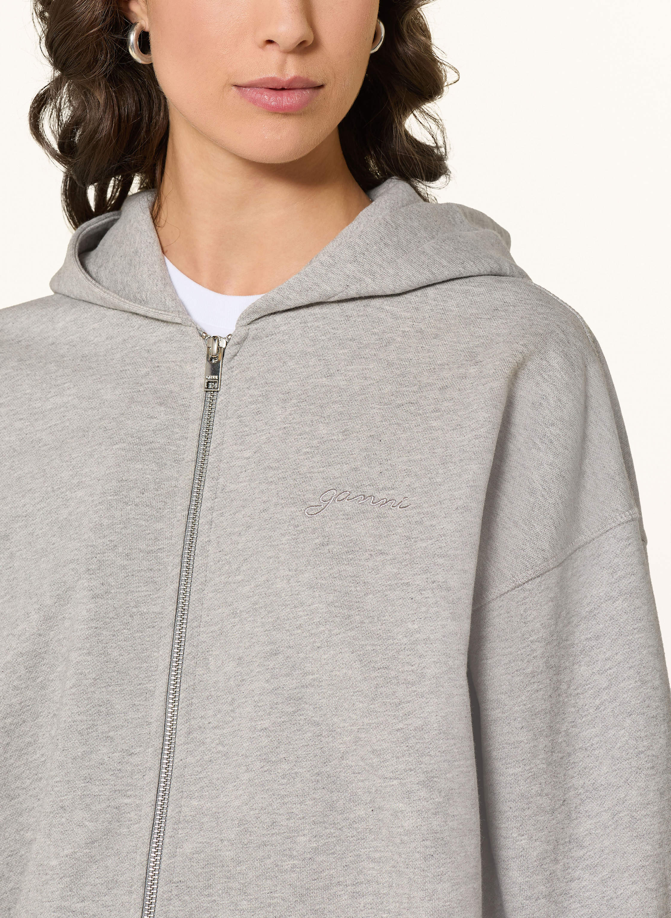 Thumbnail - Ganni Sweatjacke grau