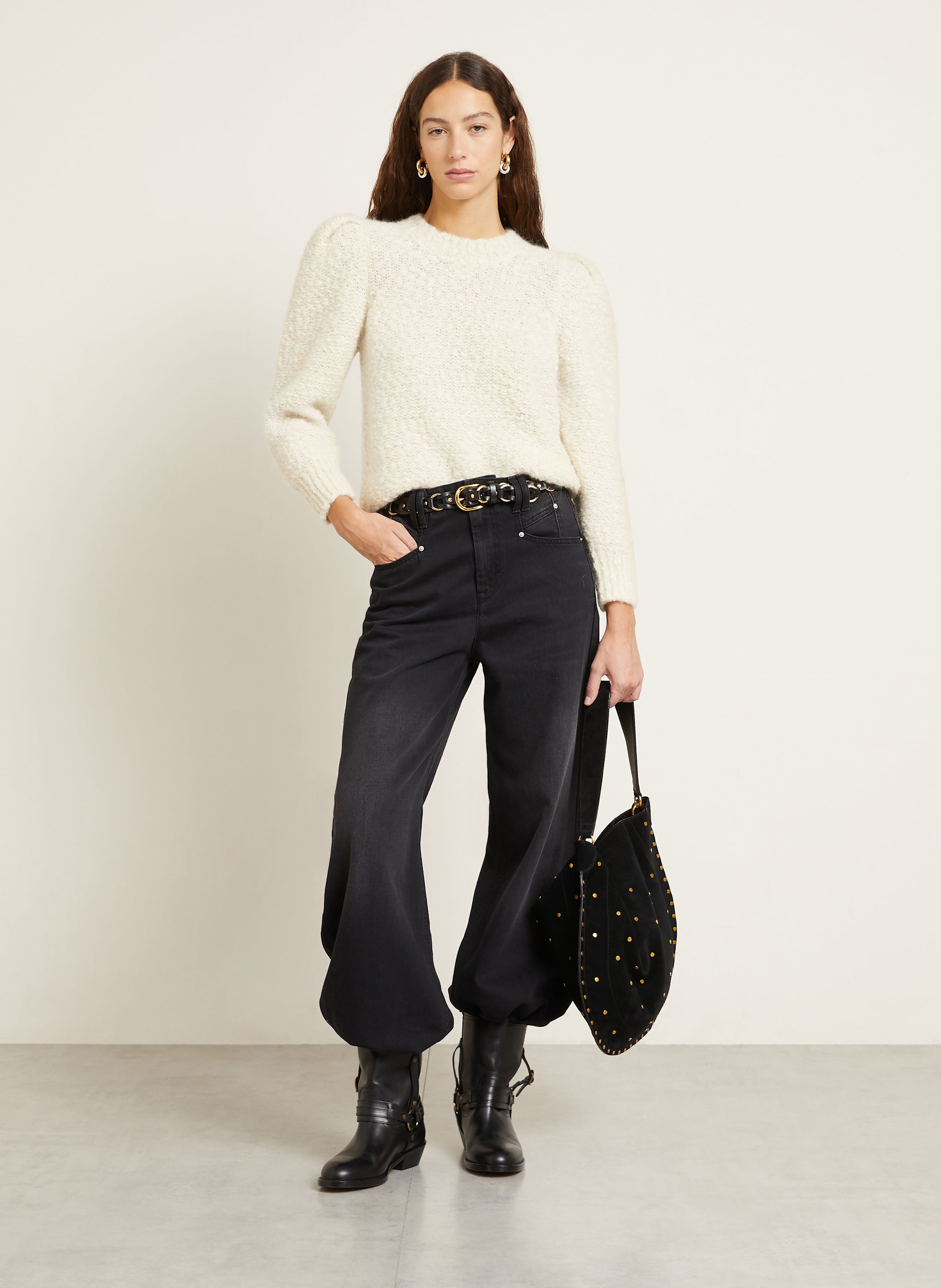 Thumbnail - Isabel Marant Schultertasche Oskan Mit Pouch Und Nieten schwarz