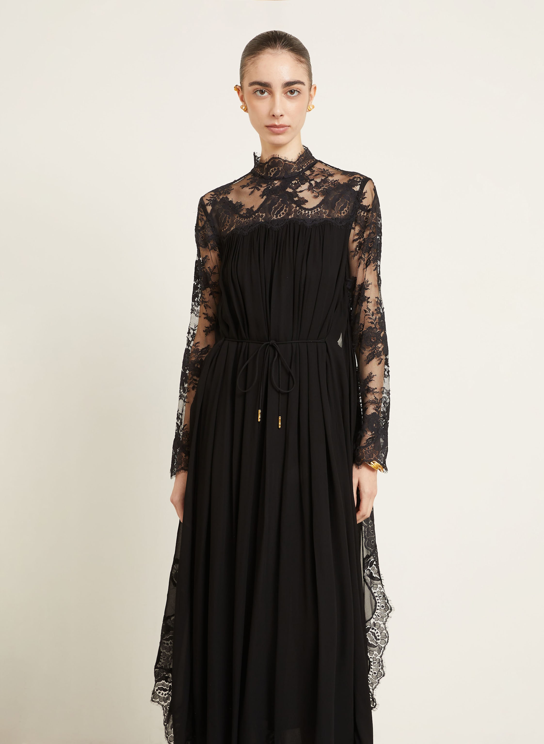 Thumbnail - Zimmermann Kleid Hypnotic Mit Spitze schwarz