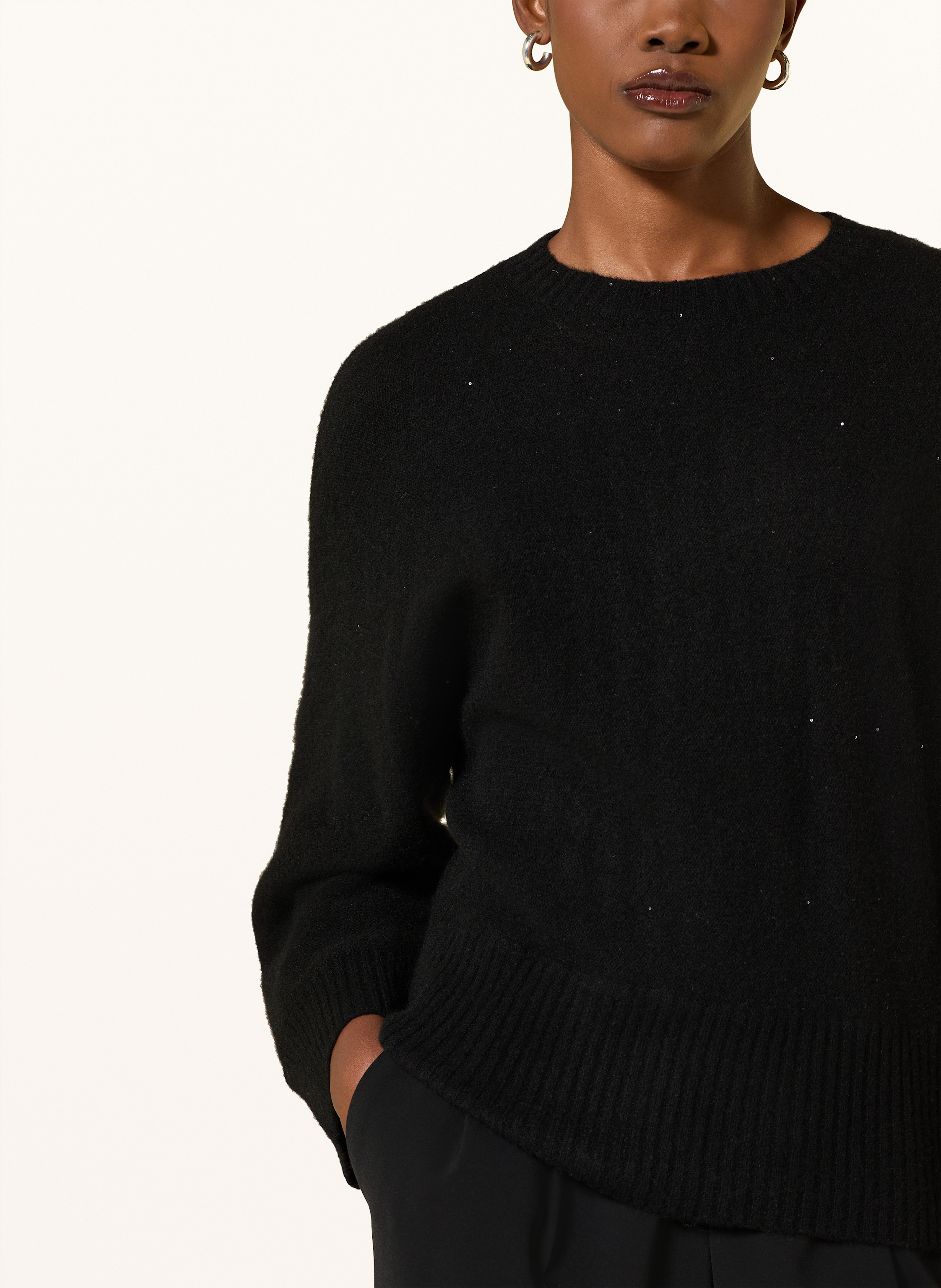 Thumbnail - Herzen's Angelegenheit Pullover Mit Pailletten schwarz