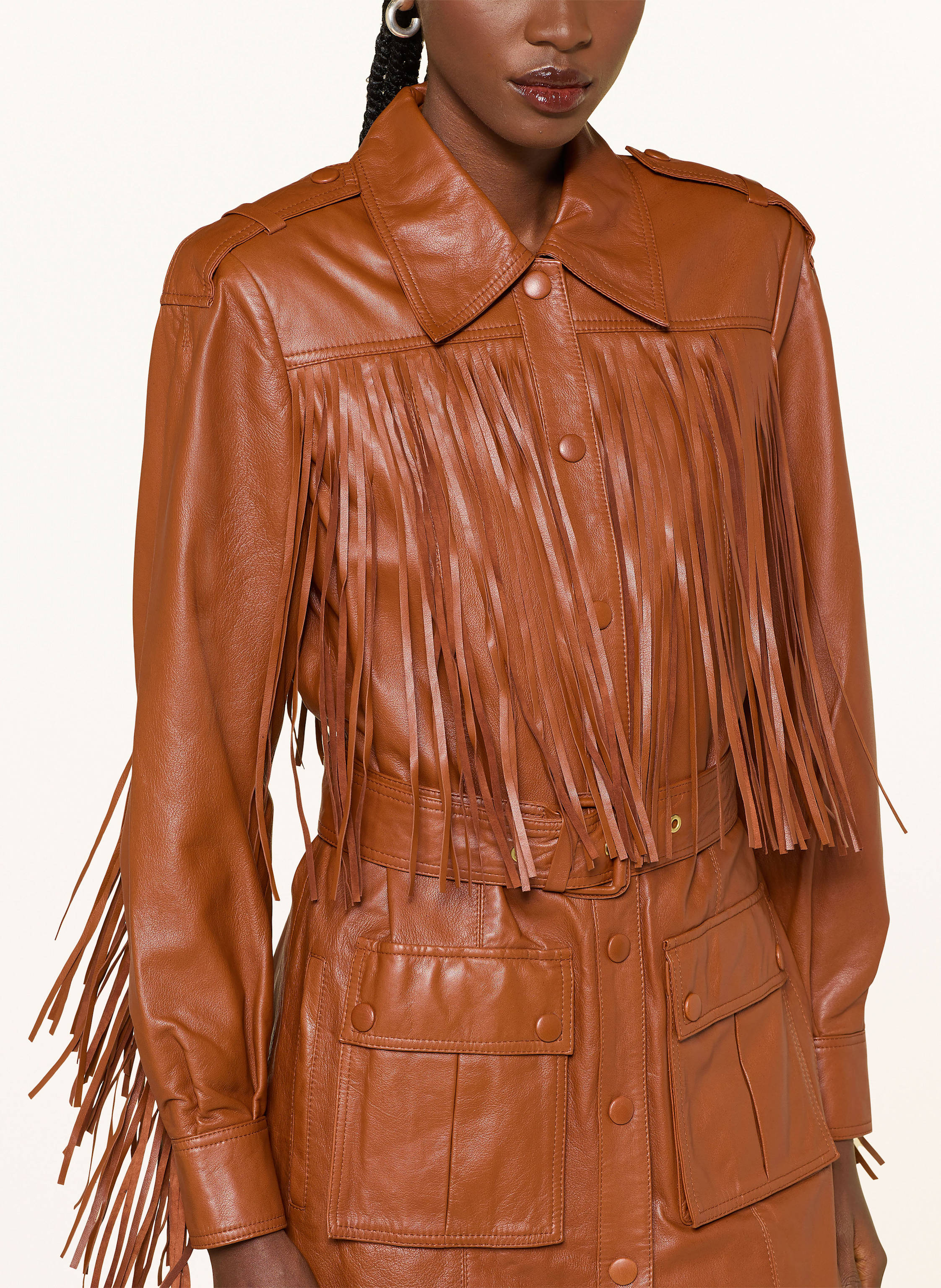 Thumbnail - Farm Rio Lederjacke braun