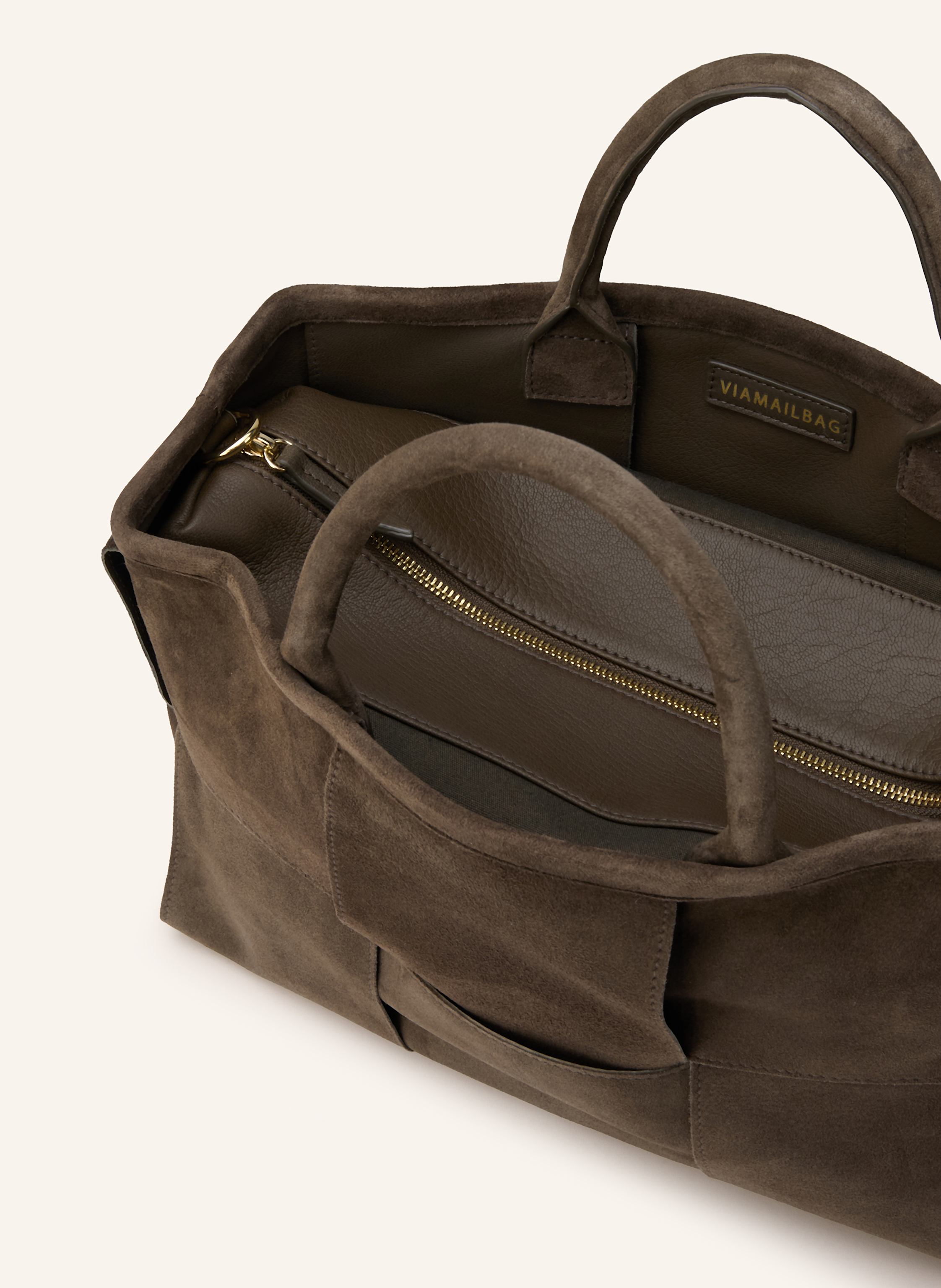 Thumbnail - Viamailbag Handtasche Demi Madras braun
