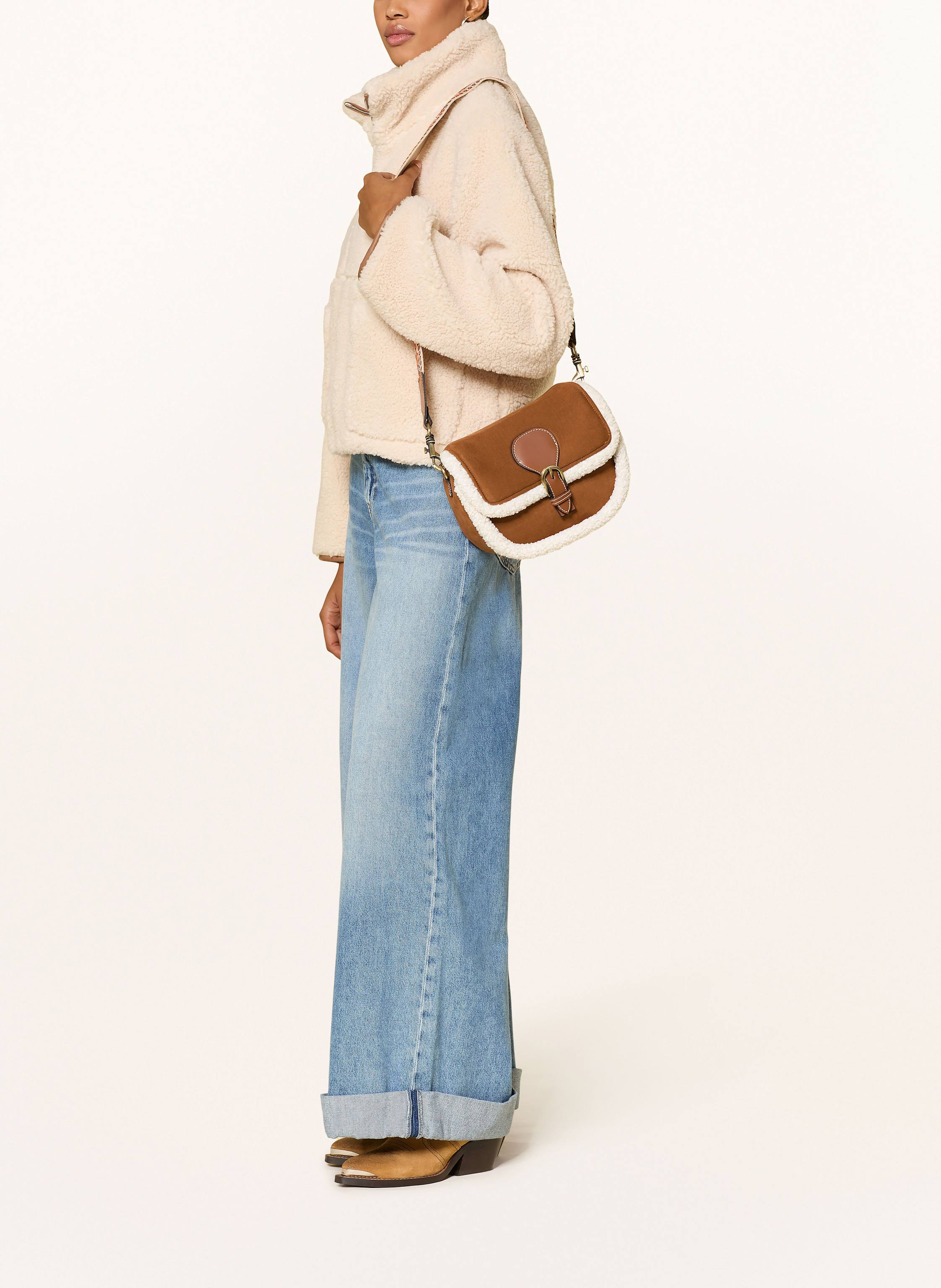 Thumbnail - Viamailbag Umhängetasche Agnes Suede braun