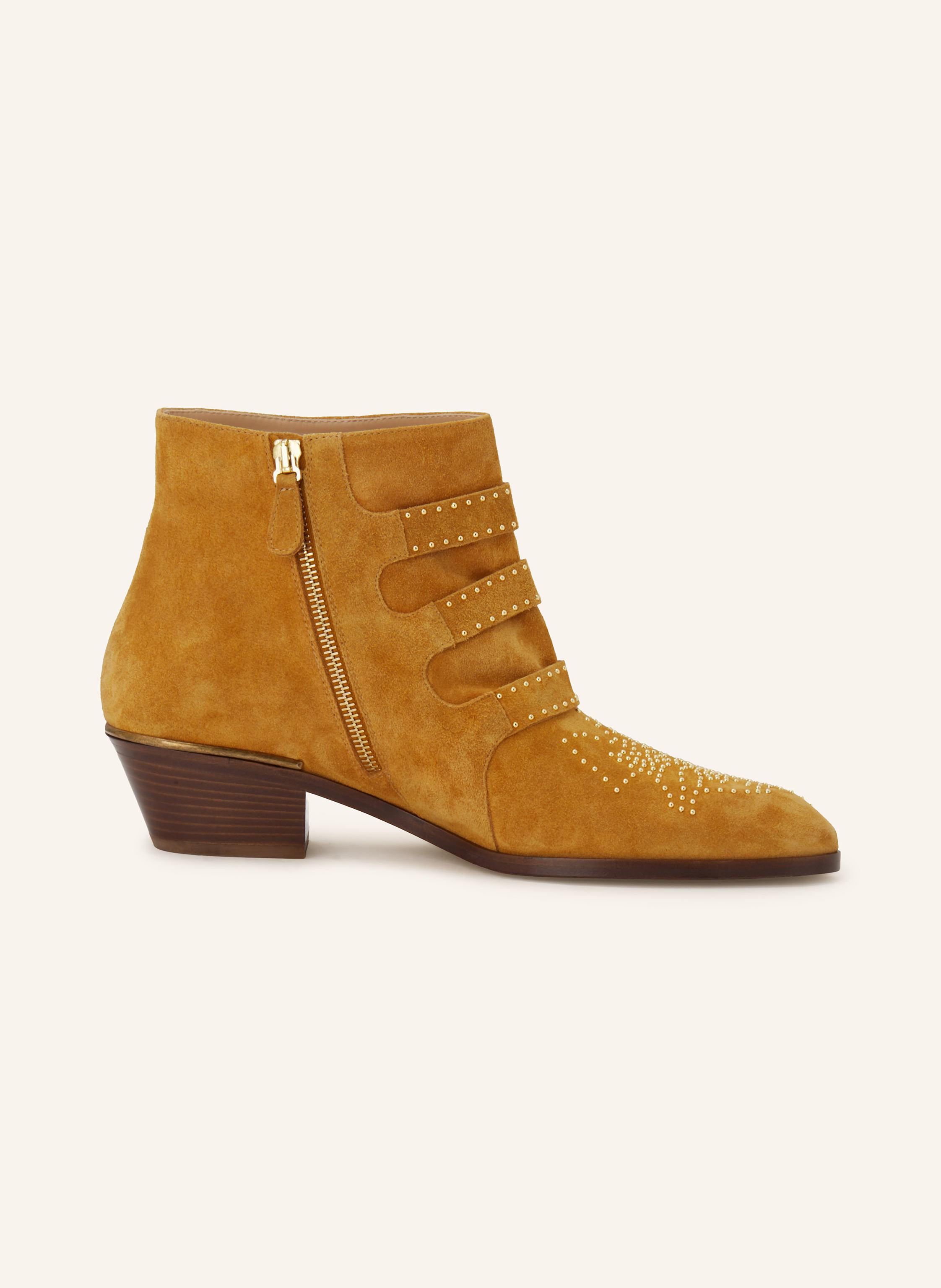 Thumbnail - Chloé Stiefeletten Susanna Mit Schmucksteinen braun