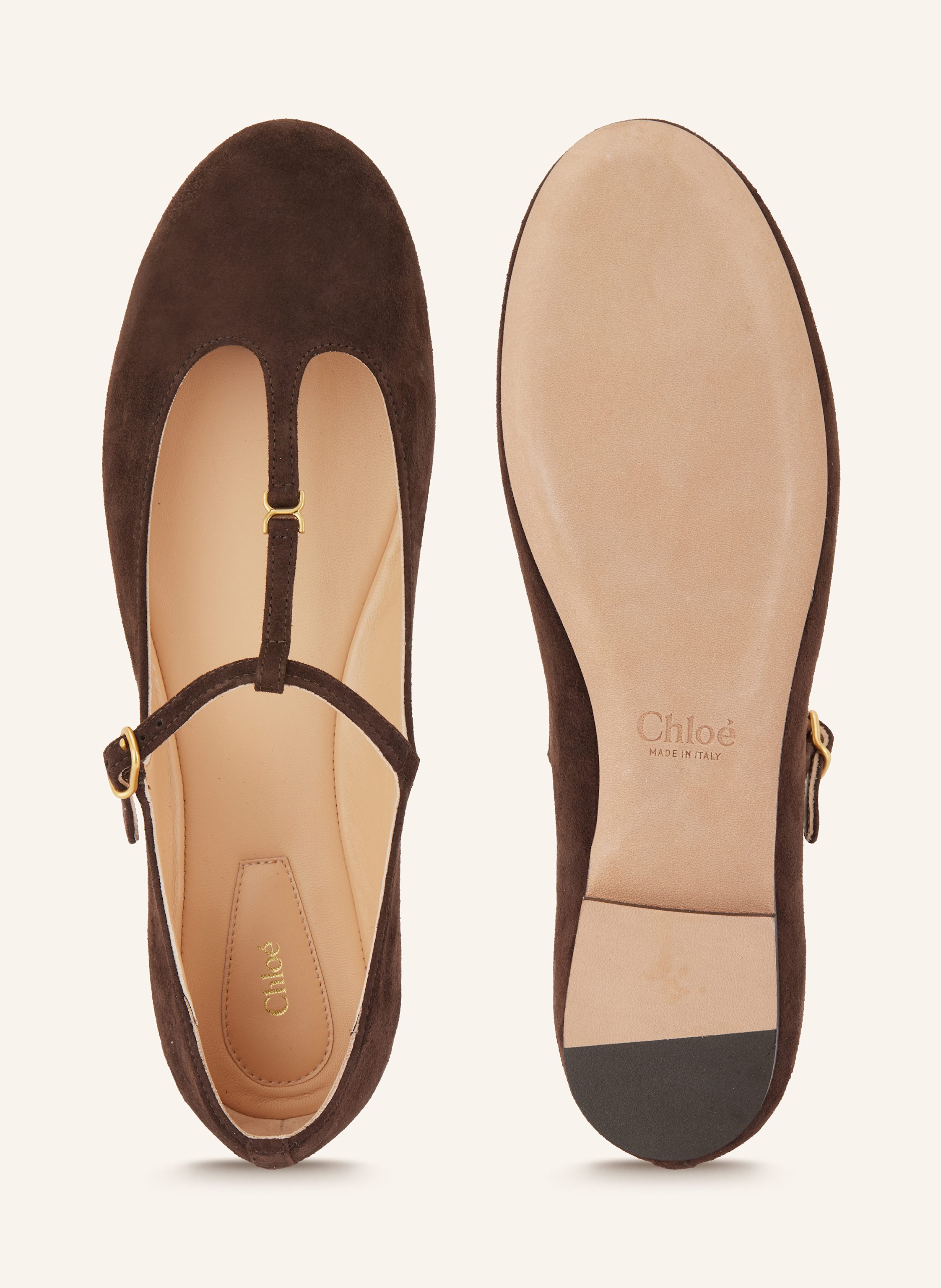 Thumbnail - Chloé Mary-Jane-Ballerinas Marcie braun