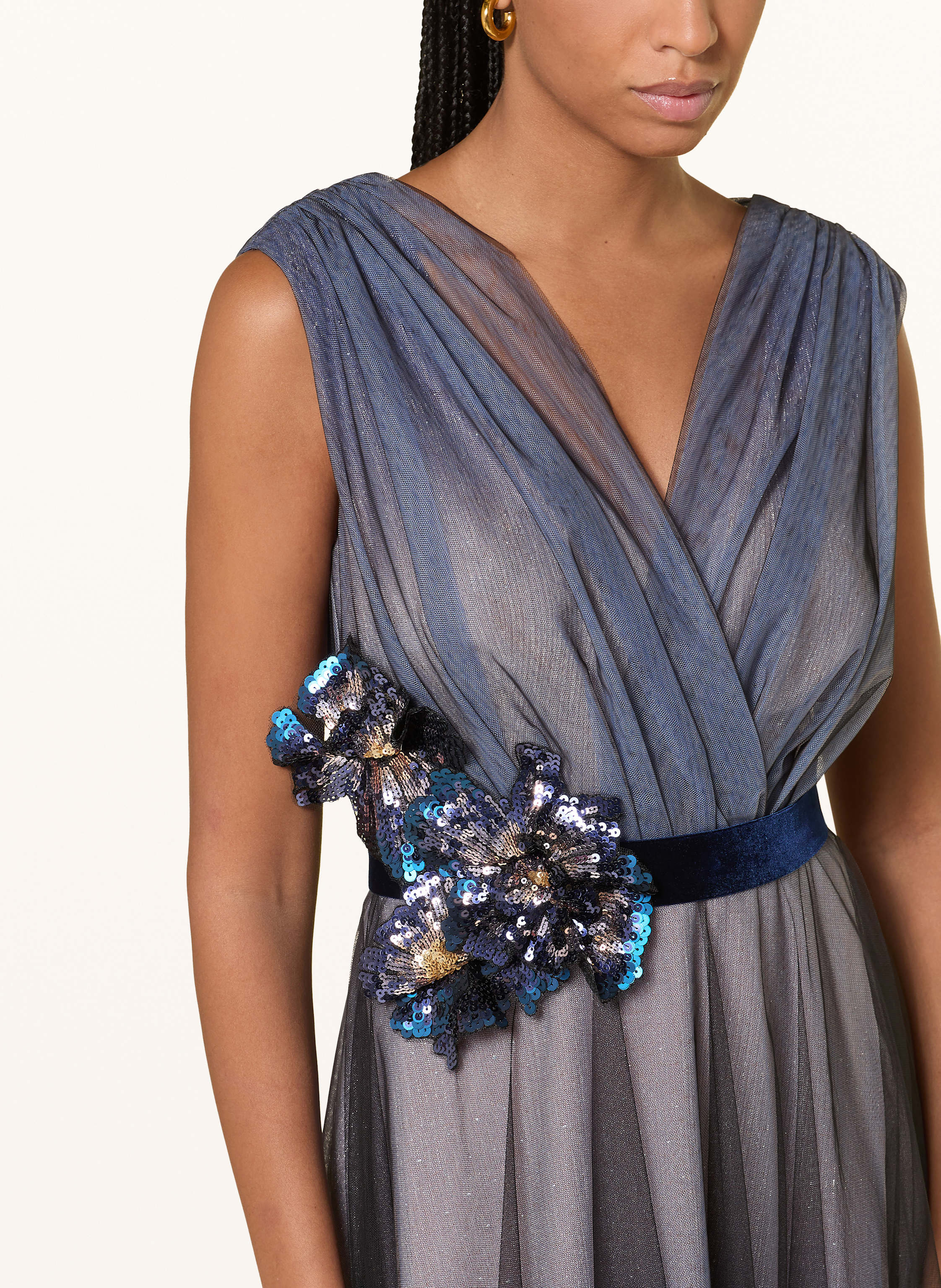 Thumbnail - Talbot Runhof Abendkleid Mit Glitzergarn Und Pailletten schwarz