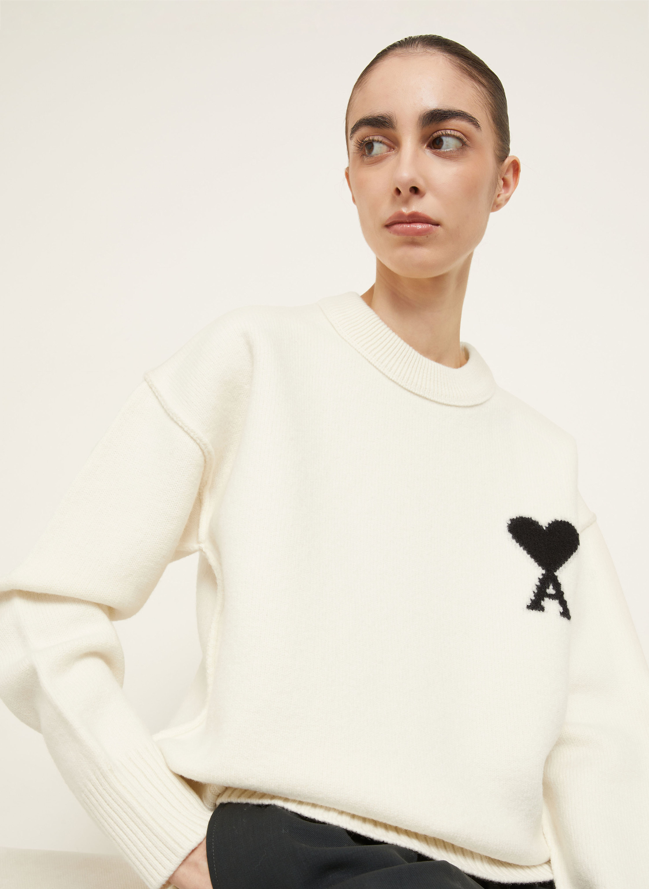 Thumbnail - Ami Paris Pullover weiss