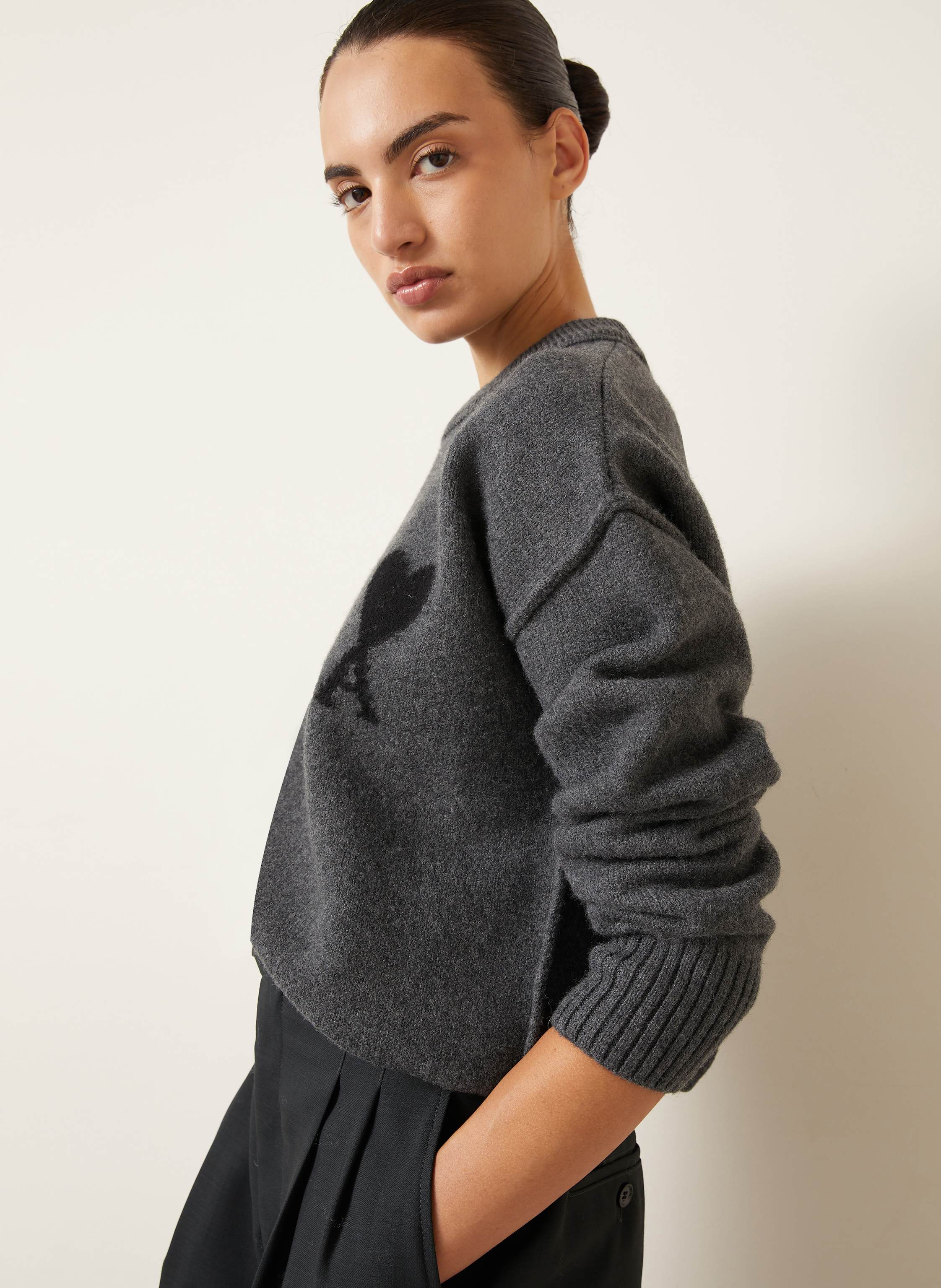 Thumbnail - Ami Paris Pullover grau