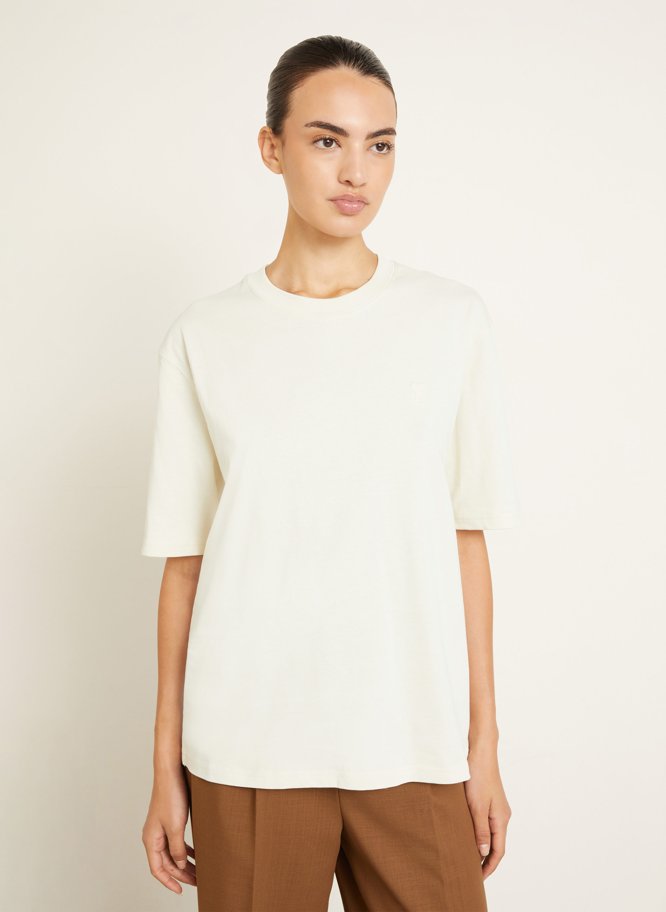 Thumbnail - Ami Paris T-Shirt beige