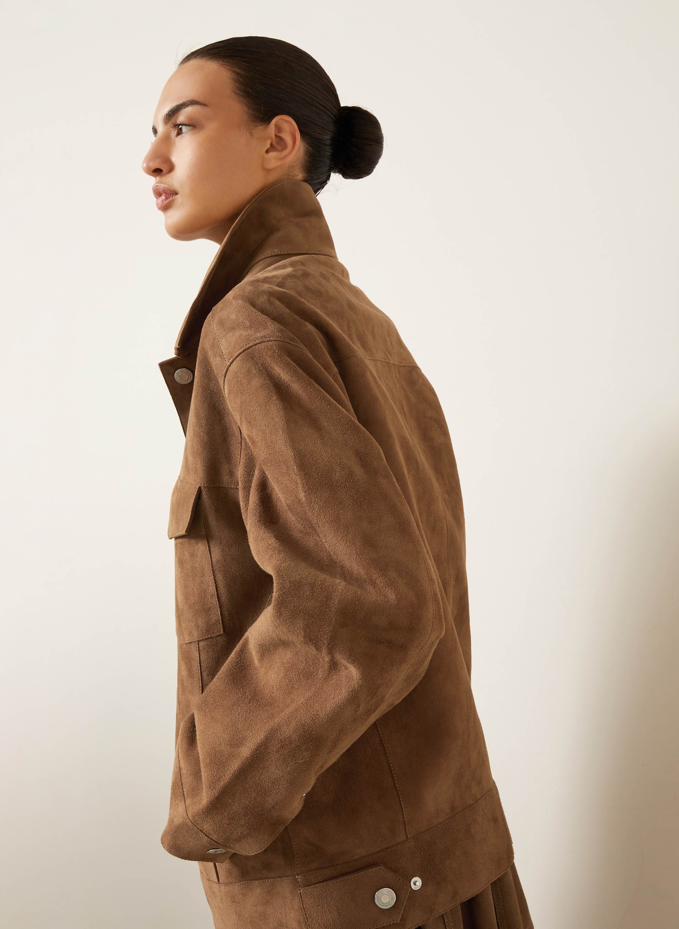 Thumbnail - Ami Paris Leder-Overjacket braun
