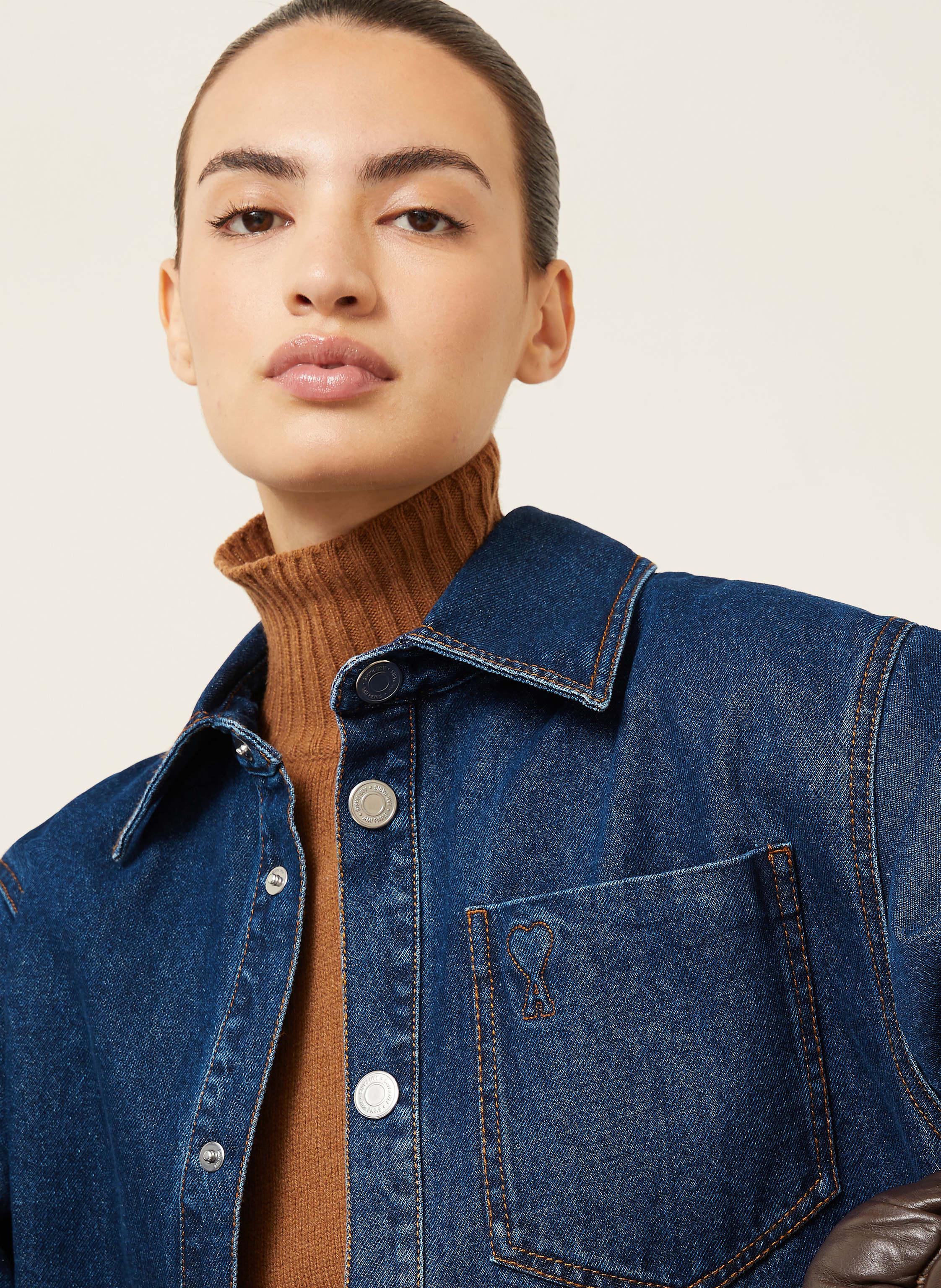 Thumbnail - Ami Paris Jeans-Overshirt blau