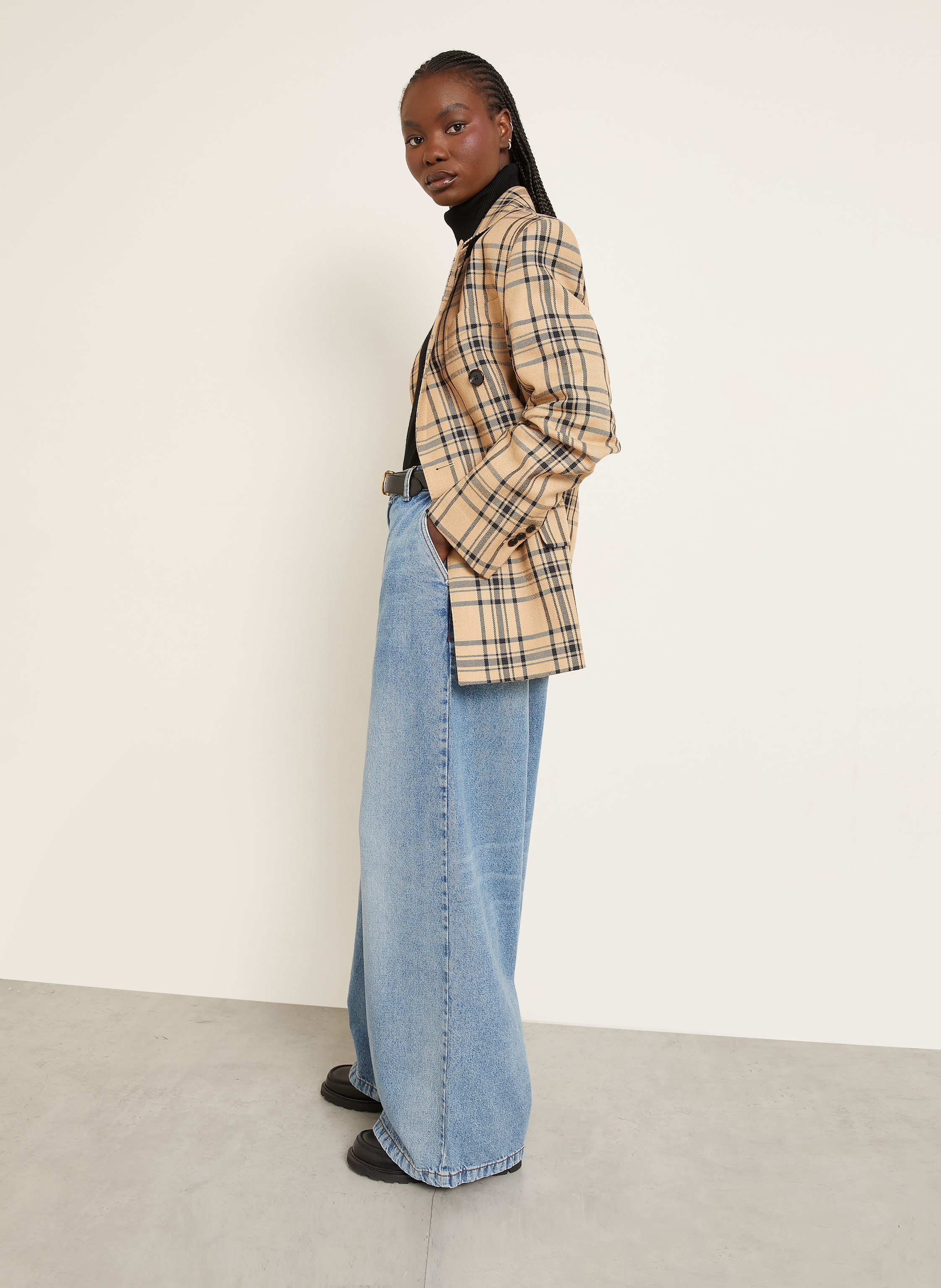 Thumbnail - Ami Paris Wide Leg Jeans weiss