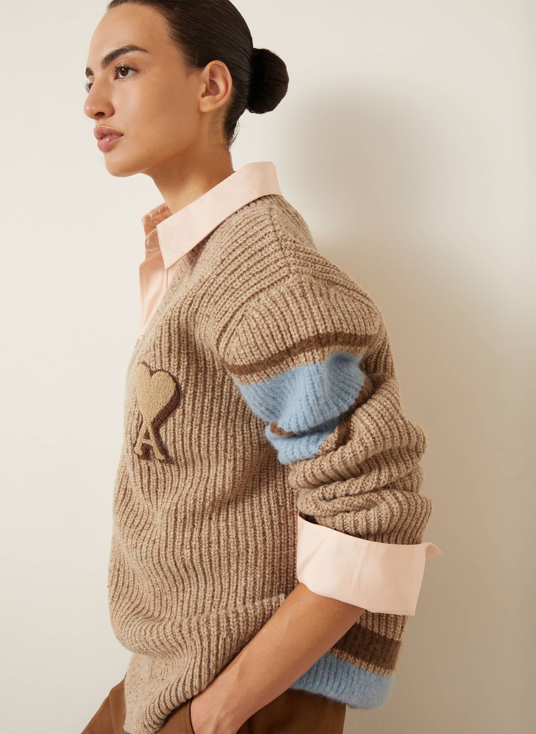 Thumbnail - Ami Paris Pullover braun