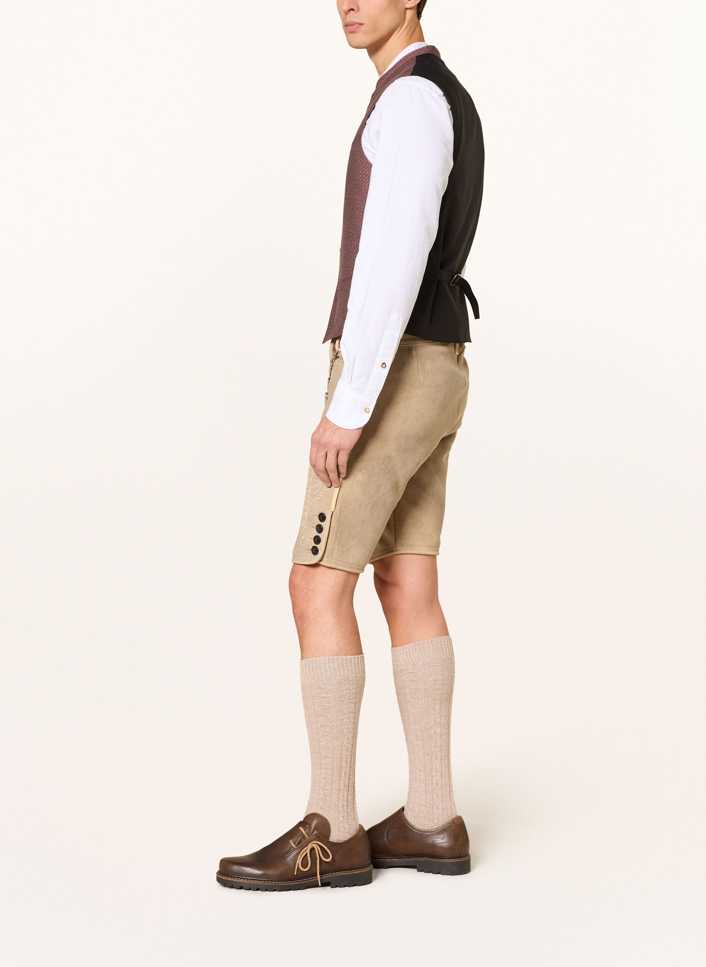 Thumbnail - Hirscher Trachten-Lederhose Lusanne beige