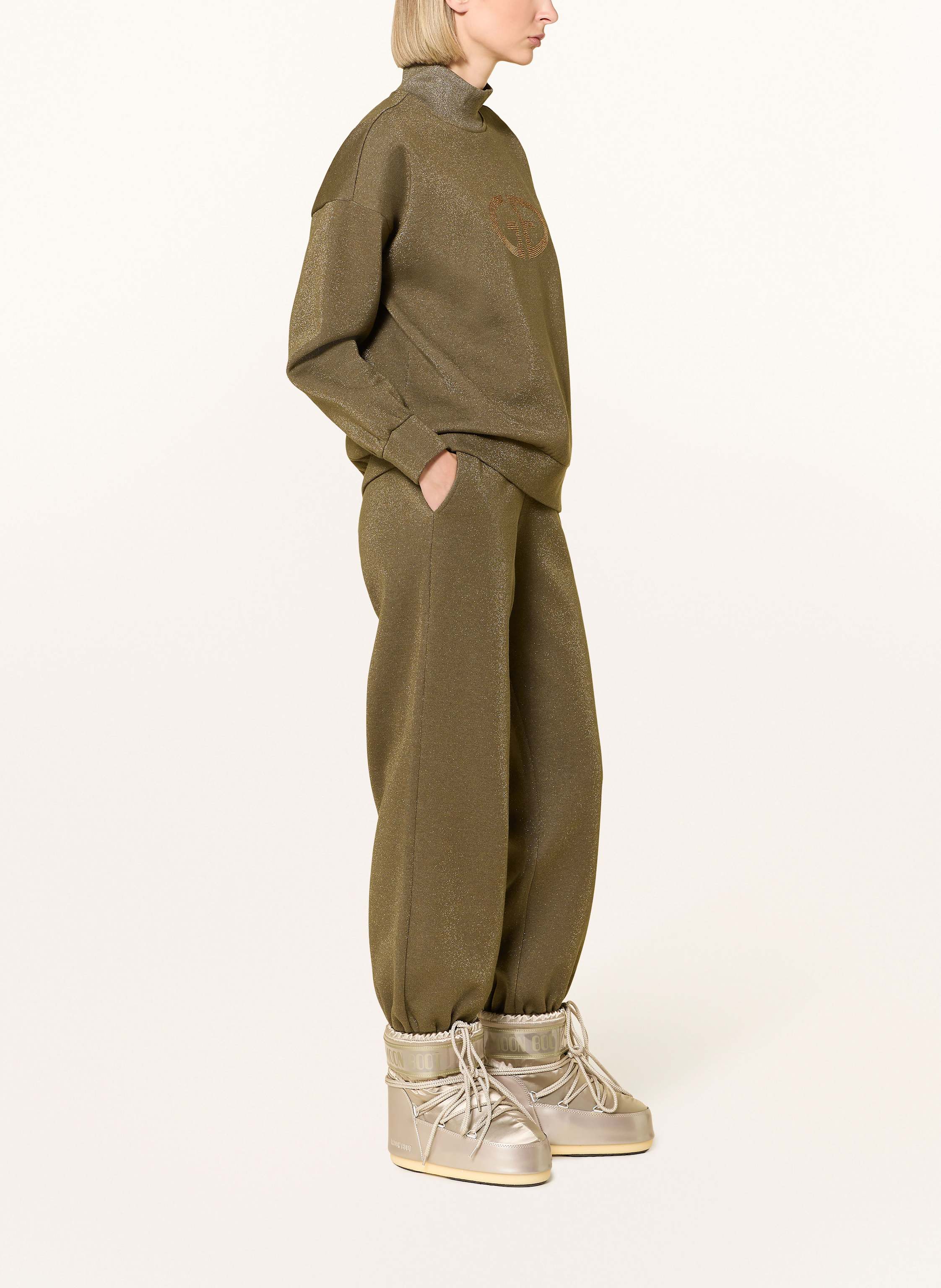 Thumbnail - Goldbergh Sweatpants Glimpse Mit Glitzergarn gruen