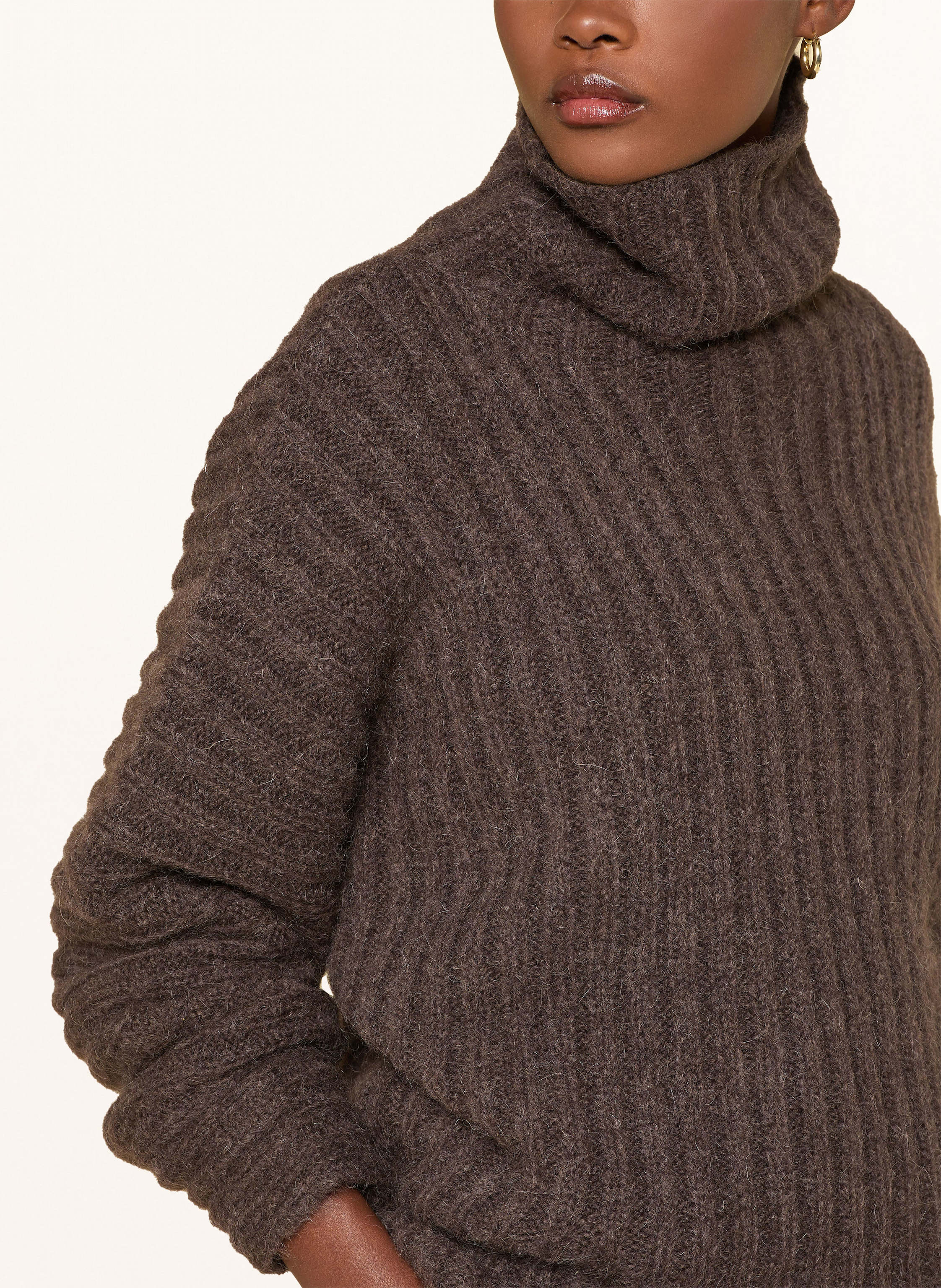 Thumbnail - By Malene Birger Rollkragenpullover Mit Alpaka braun