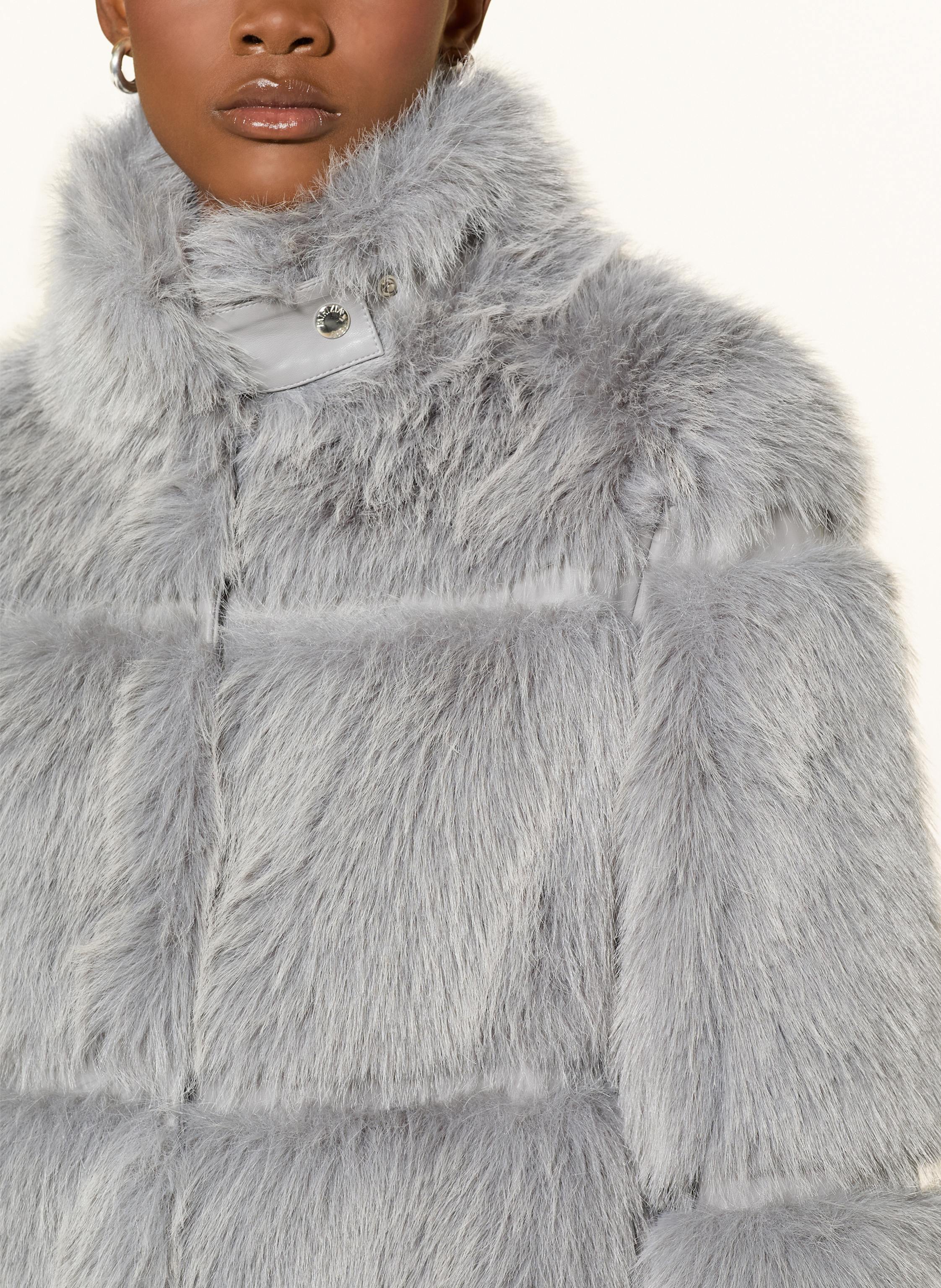 Thumbnail - Patrizia Pepe Kunstpelz-Jacke grau
