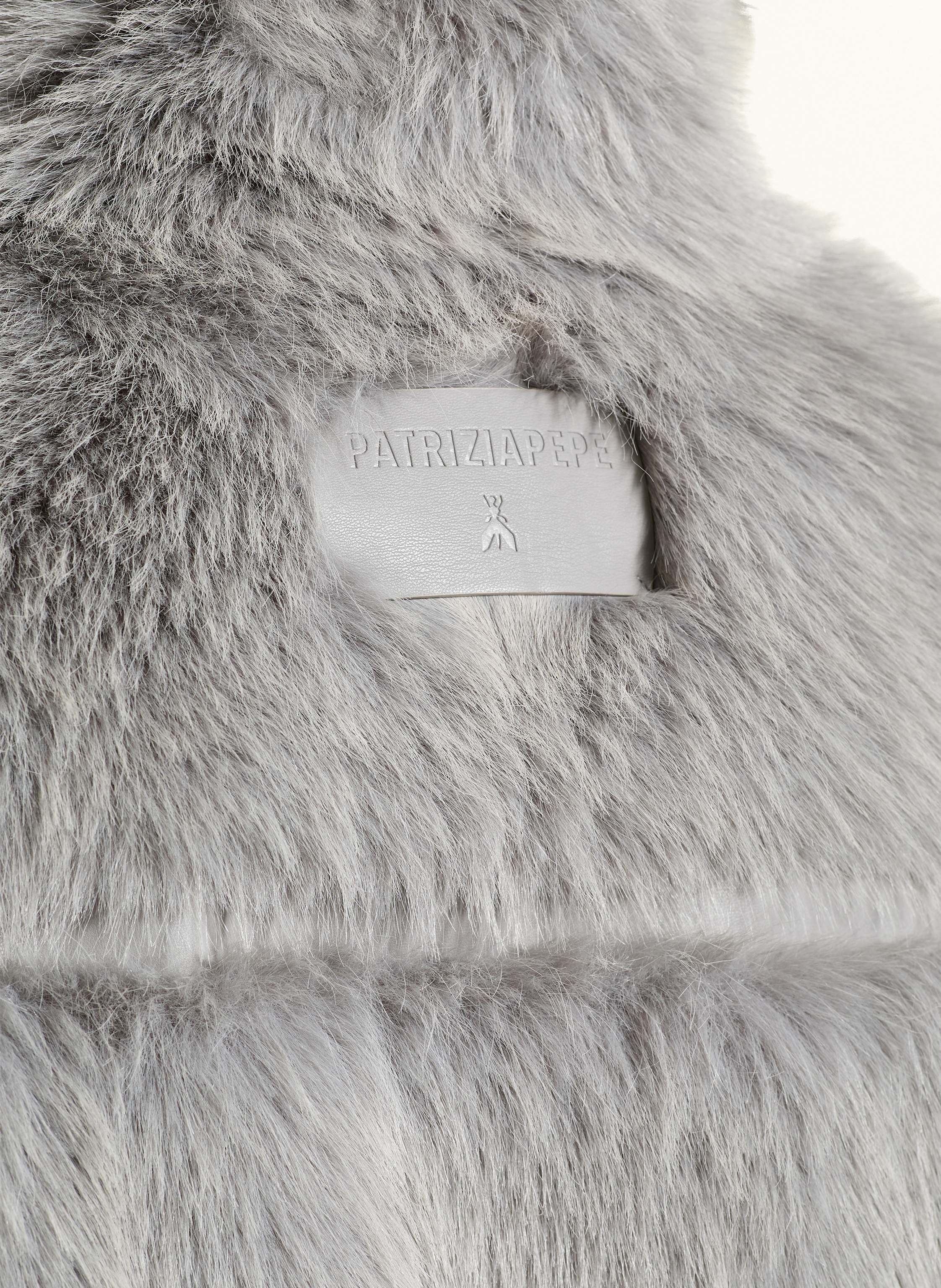 Thumbnail - Patrizia Pepe Kunstpelz-Jacke grau