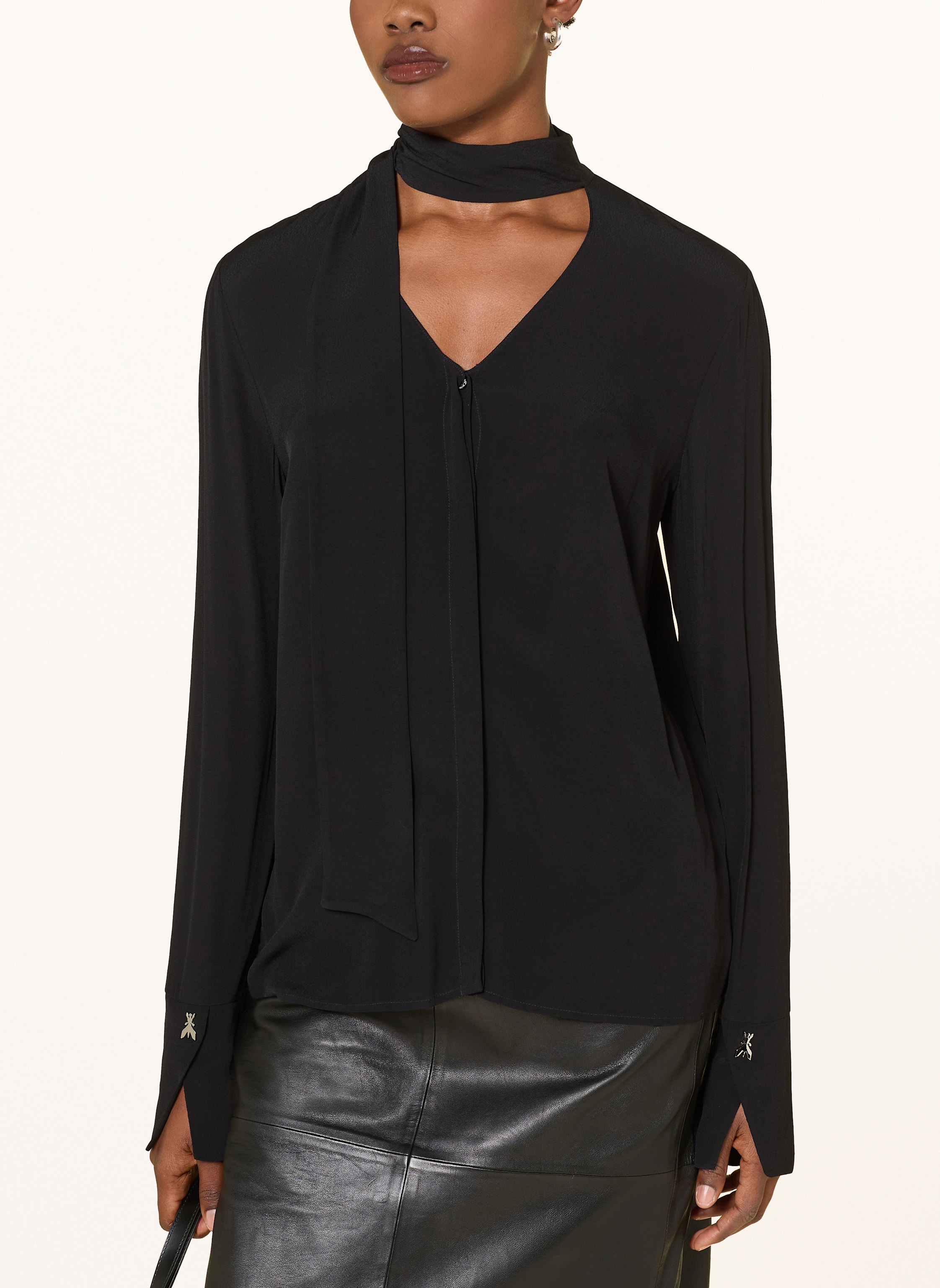 Thumbnail - Patrizia Pepe Schluppenbluse schwarz