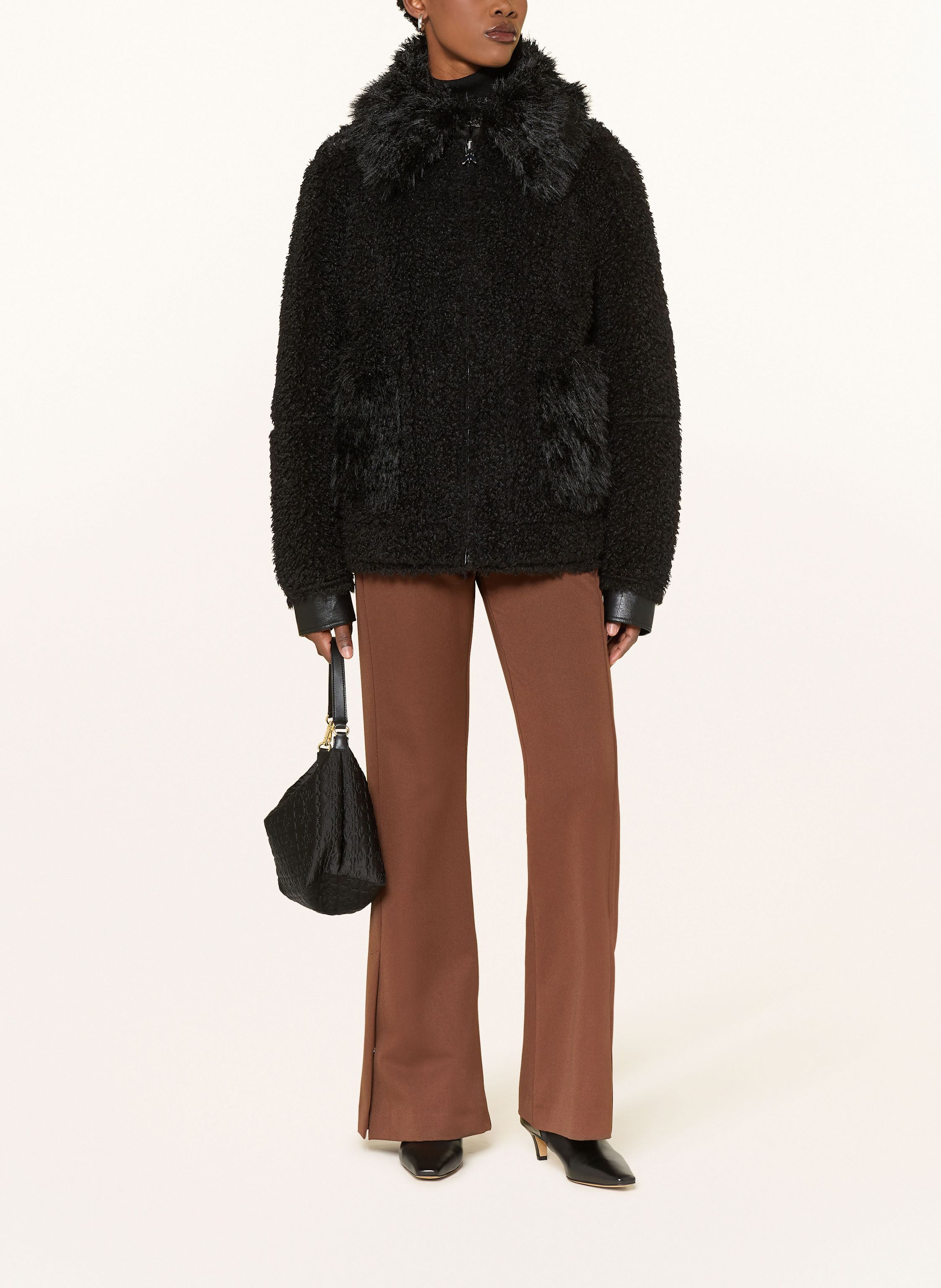 Thumbnail - Patrizia Pepe Kunstfell-Jacke Zum Wenden schwarz