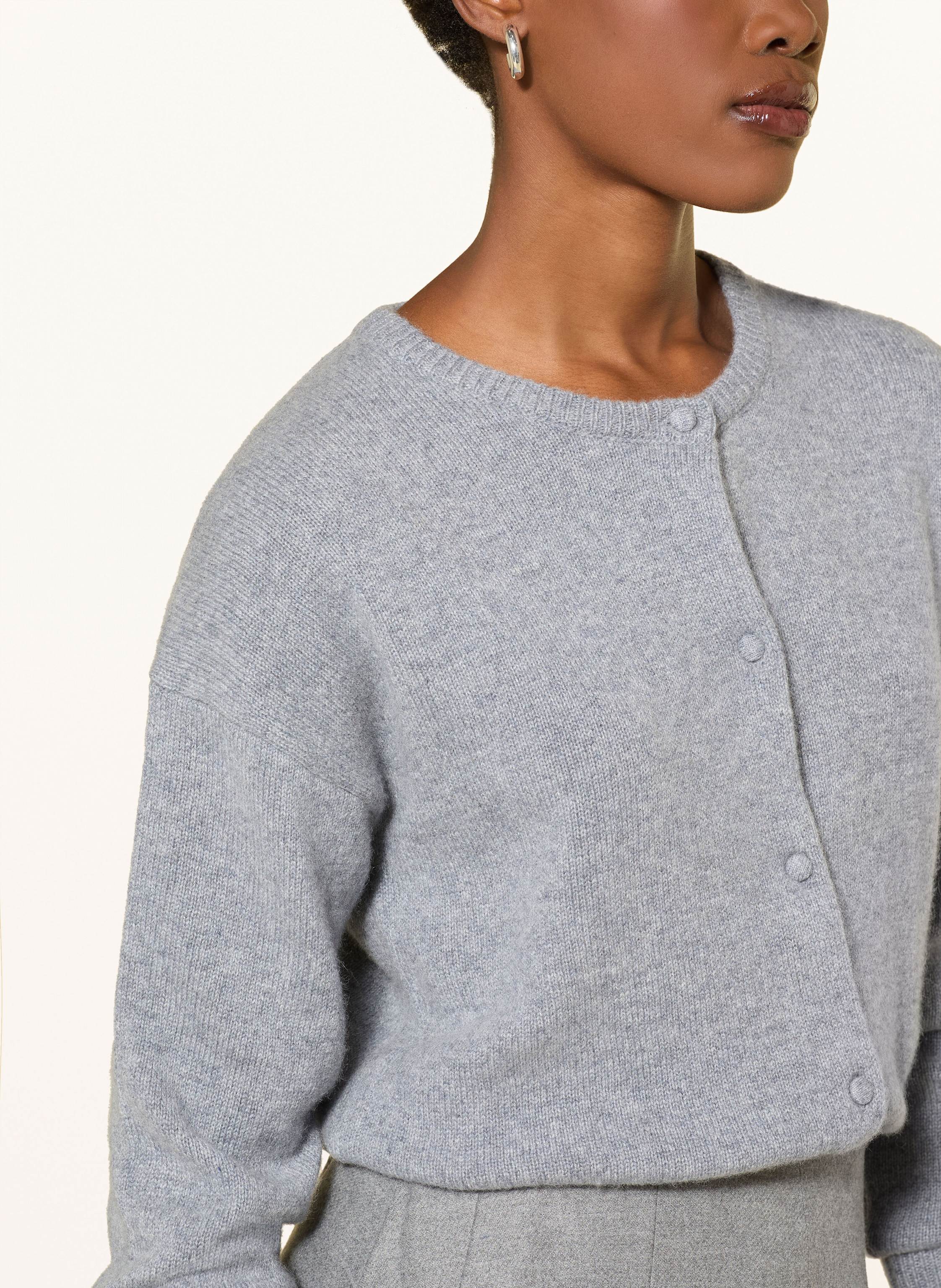 Thumbnail - Ladneri Strickjacke Noemie Aus Cashmere grau