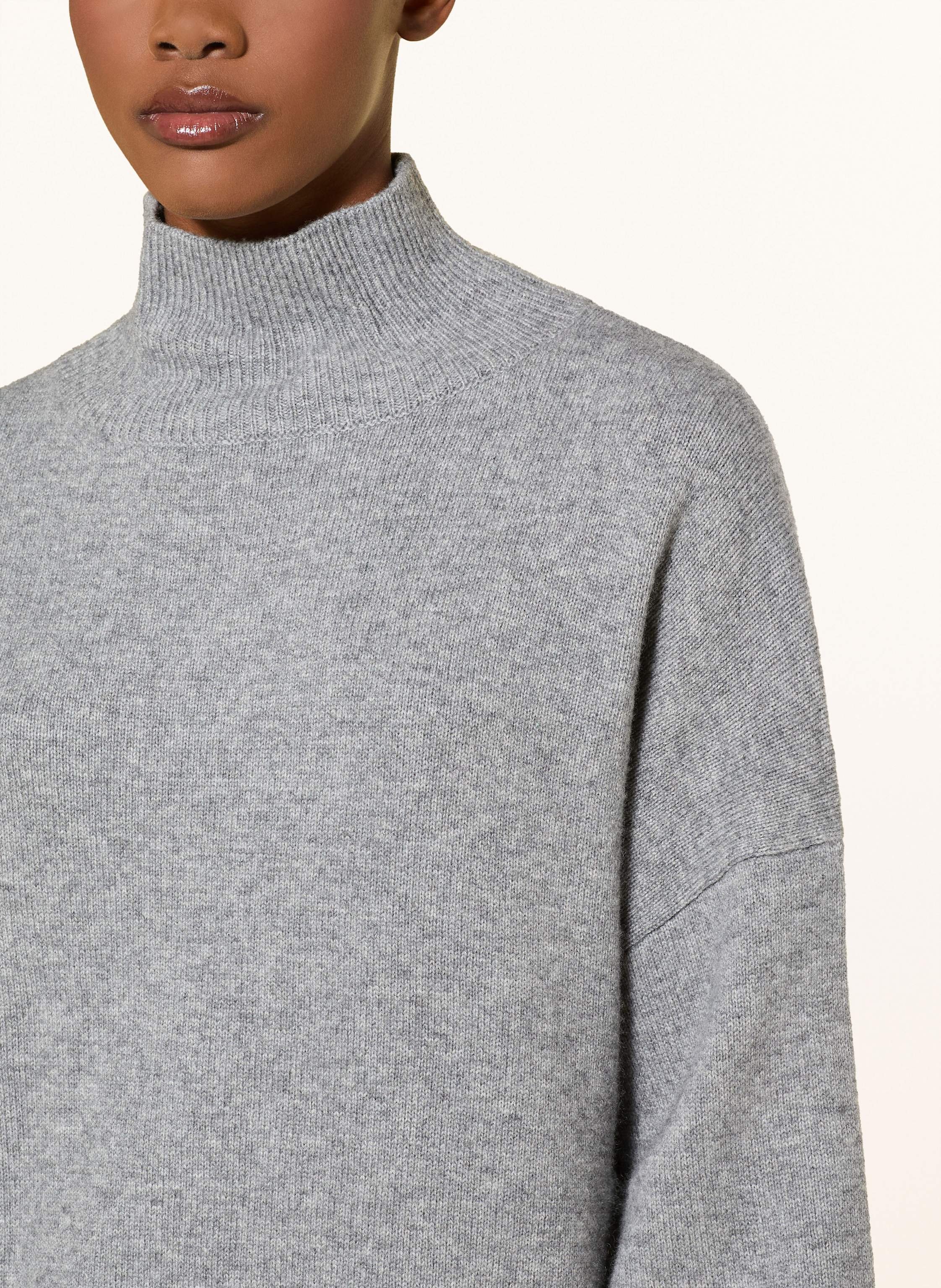 Thumbnail - Ladneri Rollkragenpulloer Cocoon Mit Cashmere grau