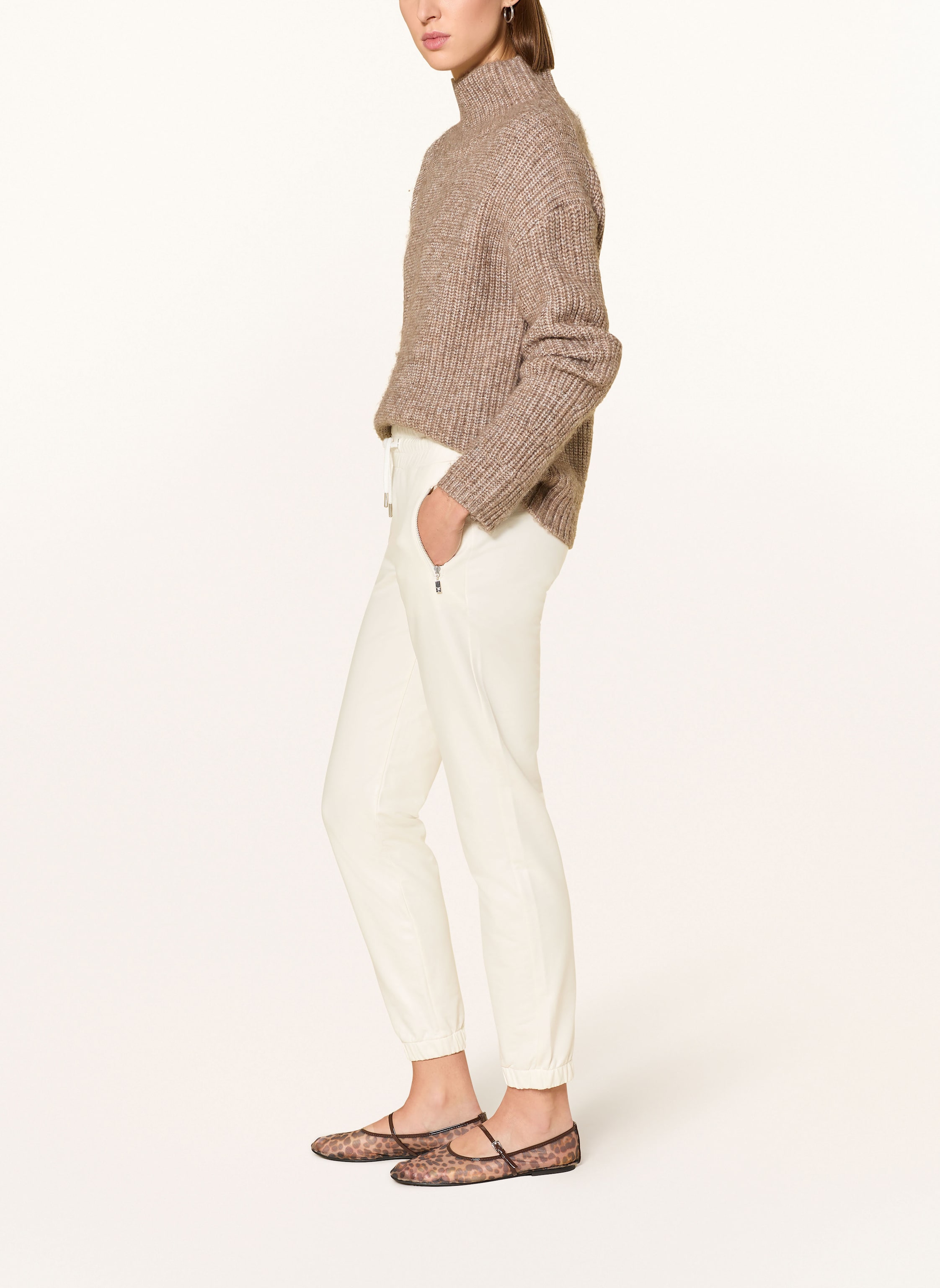 Thumbnail - Monari Hose In Lederoptik beige