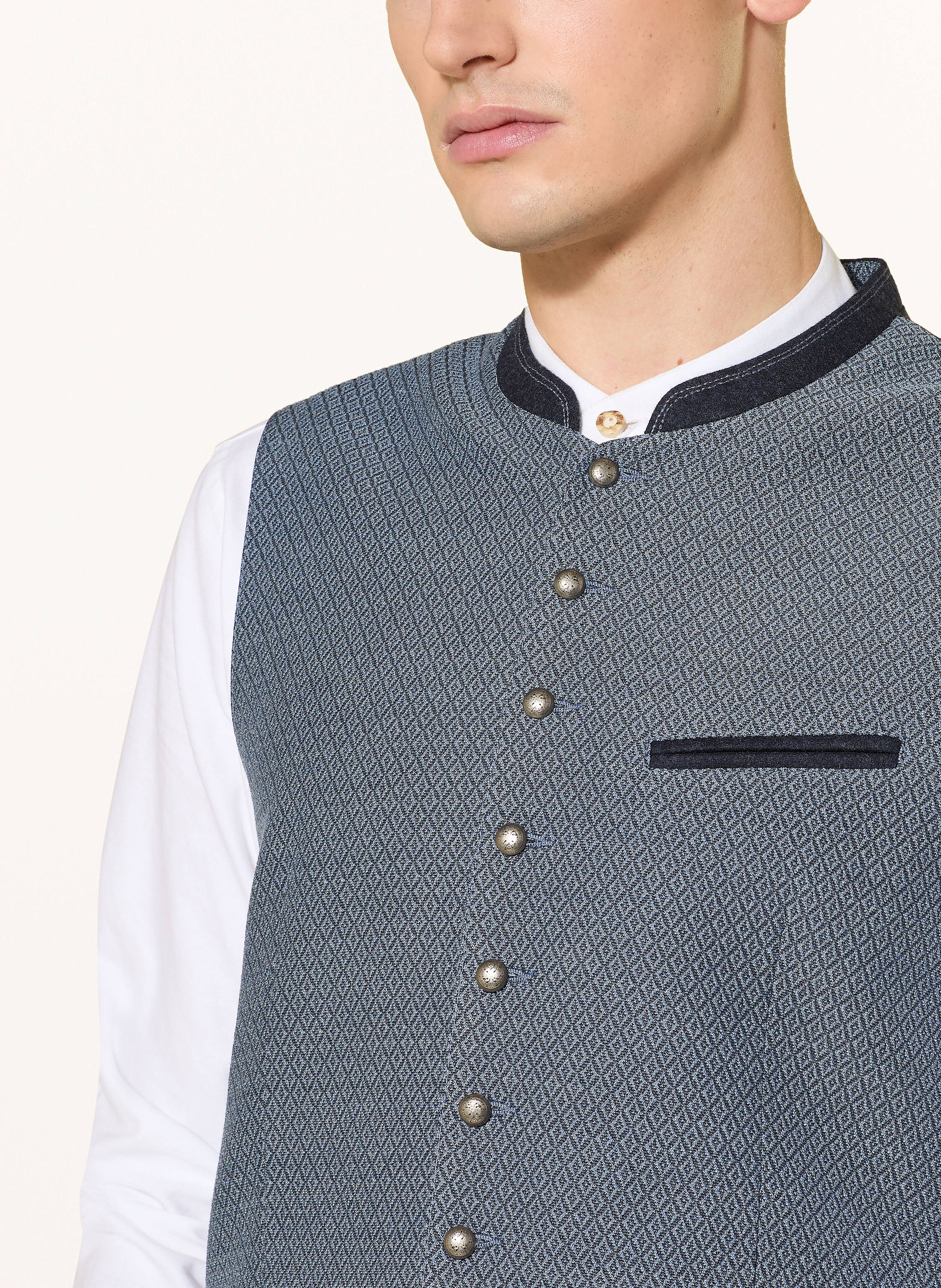 Thumbnail - Hammerschmid Trachtenweste Fred Slim Fit blau