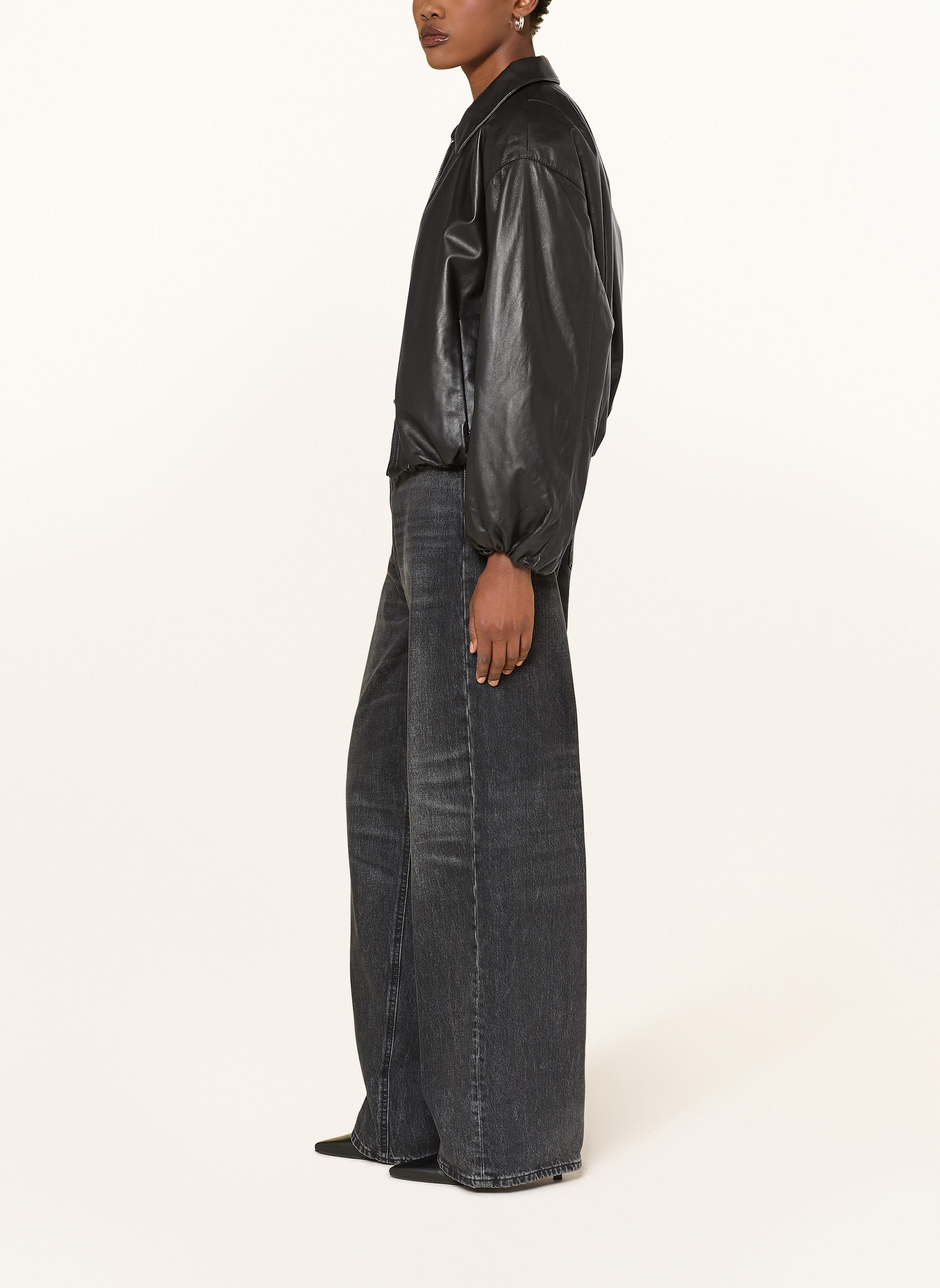 Thumbnail - Haikure Wide Leg Jeans Bethany schwarz