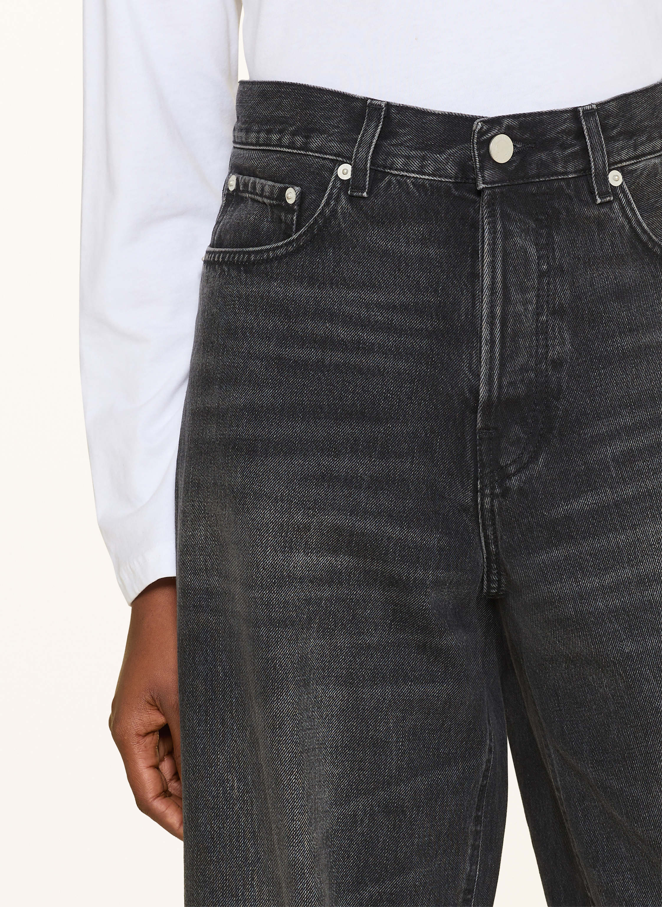 Thumbnail - Haikure Wide Leg Jeans Bethany schwarz