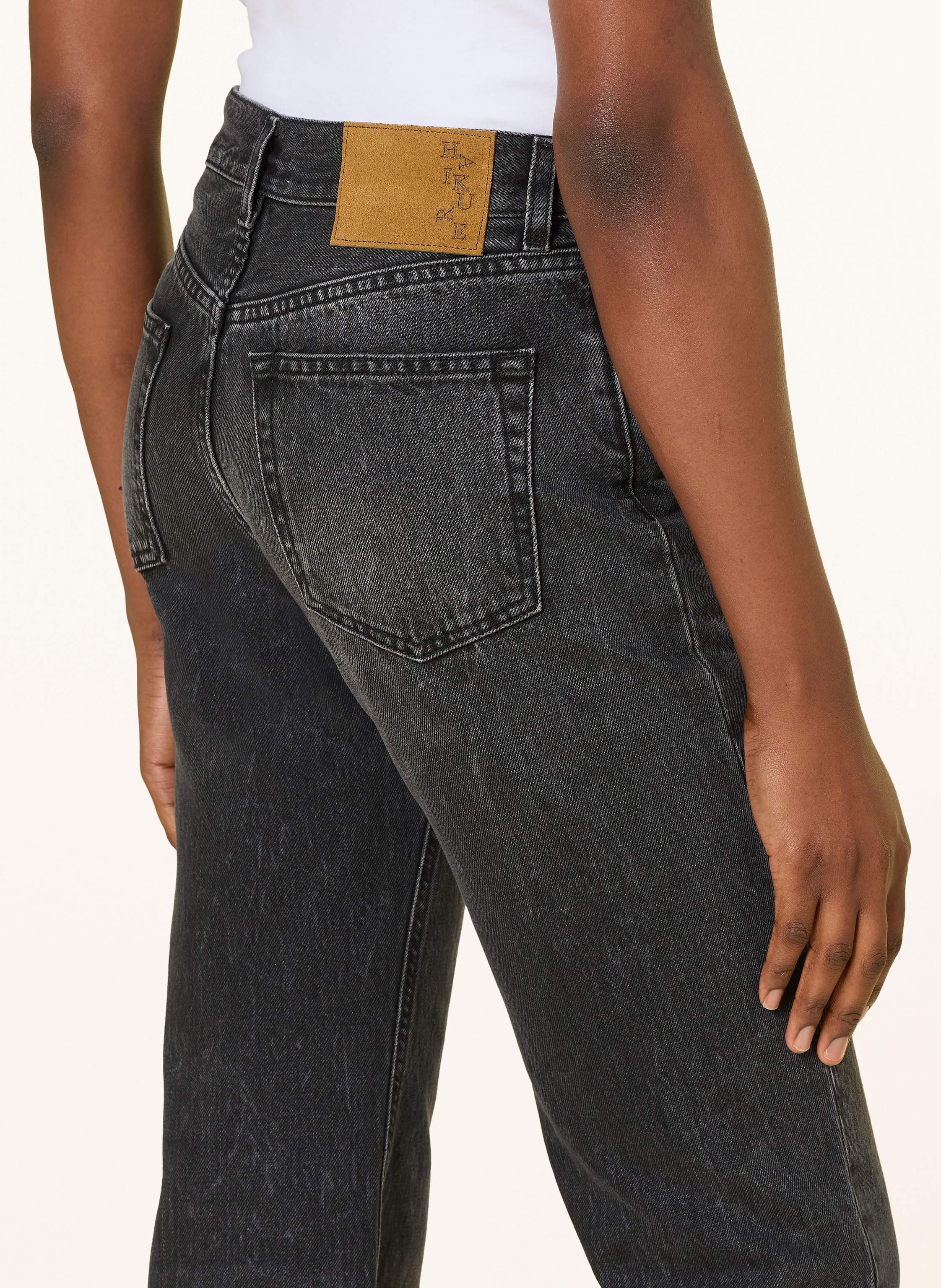 Thumbnail - Haikure Straight Jeans Star schwarz