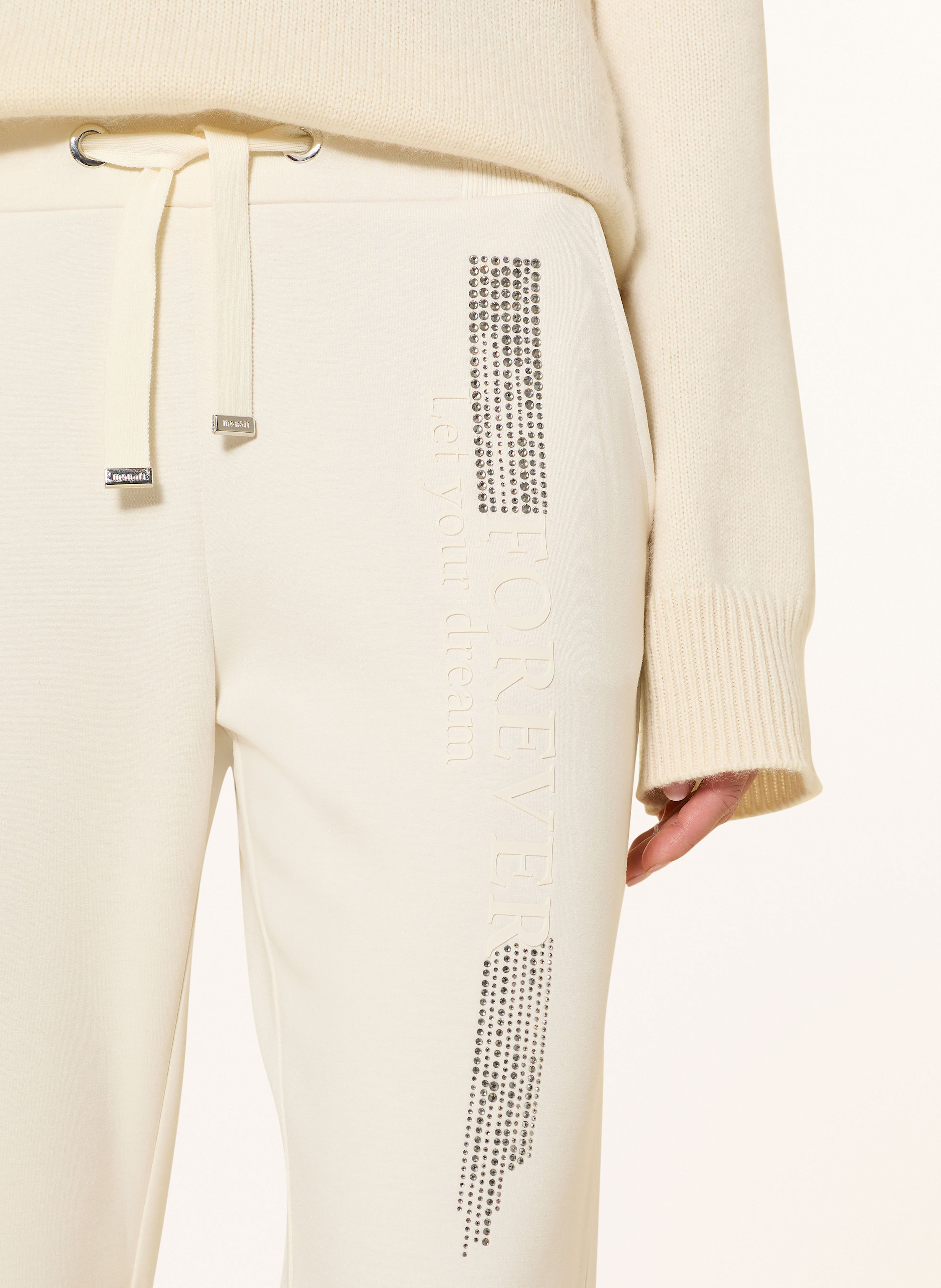 Thumbnail - Monari Sweatpants Mit Schmucksteinen beige