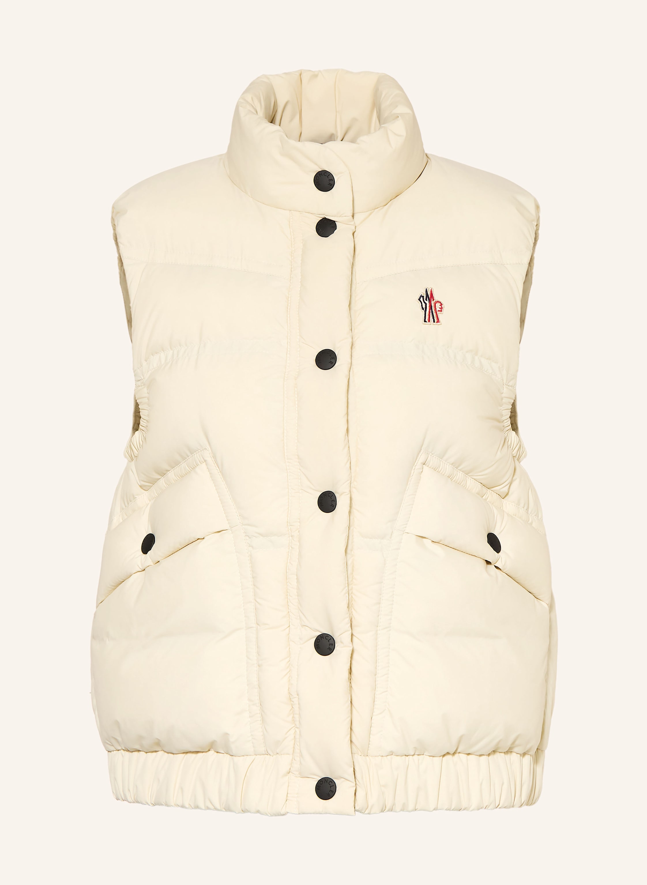 MONCLER GRENOBLE Down vest BAISE in cream