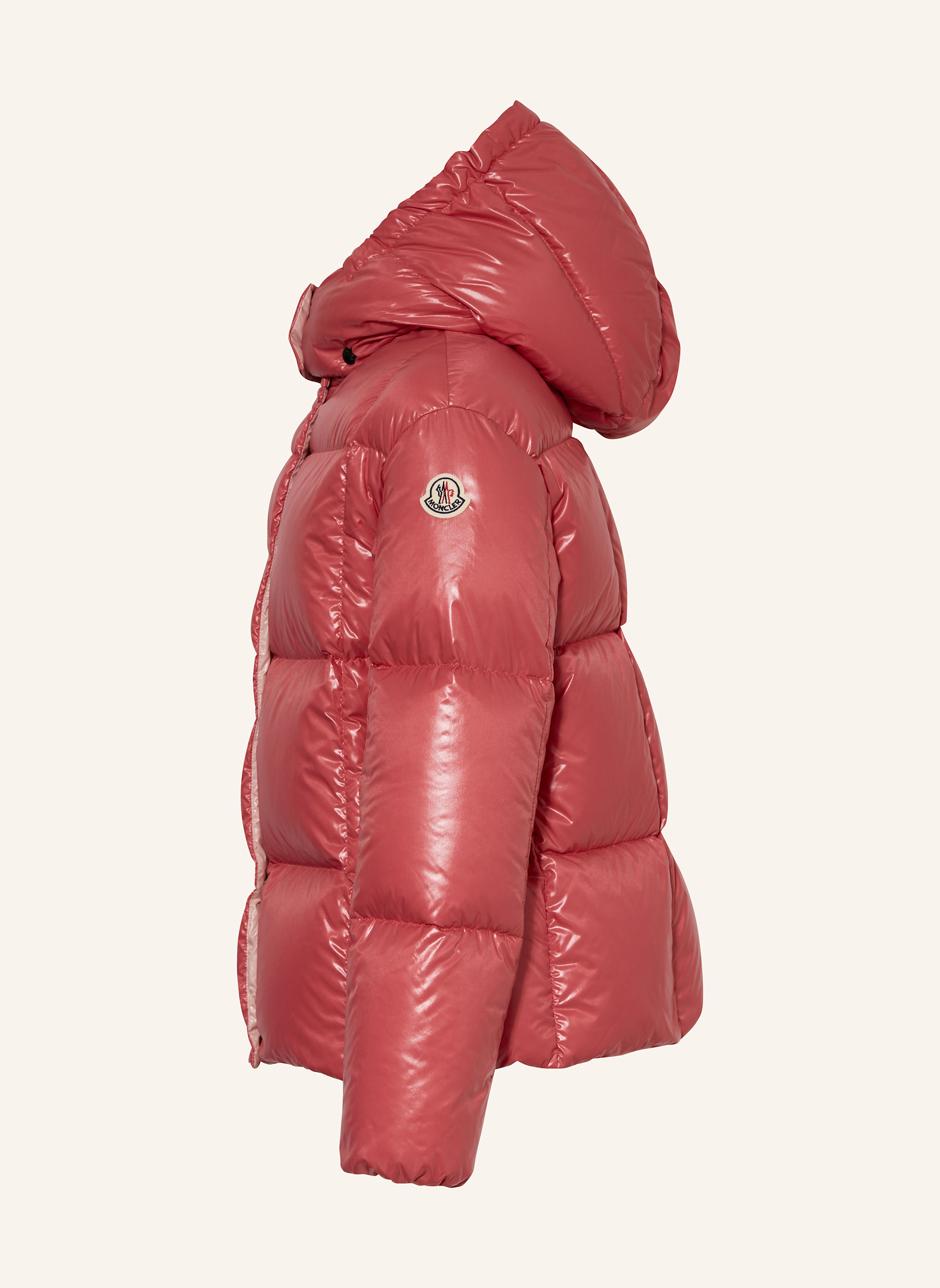 Thumbnail - Moncler Enfant Daunenjacke Parana Mit Abnehmbarer Kapuze rot