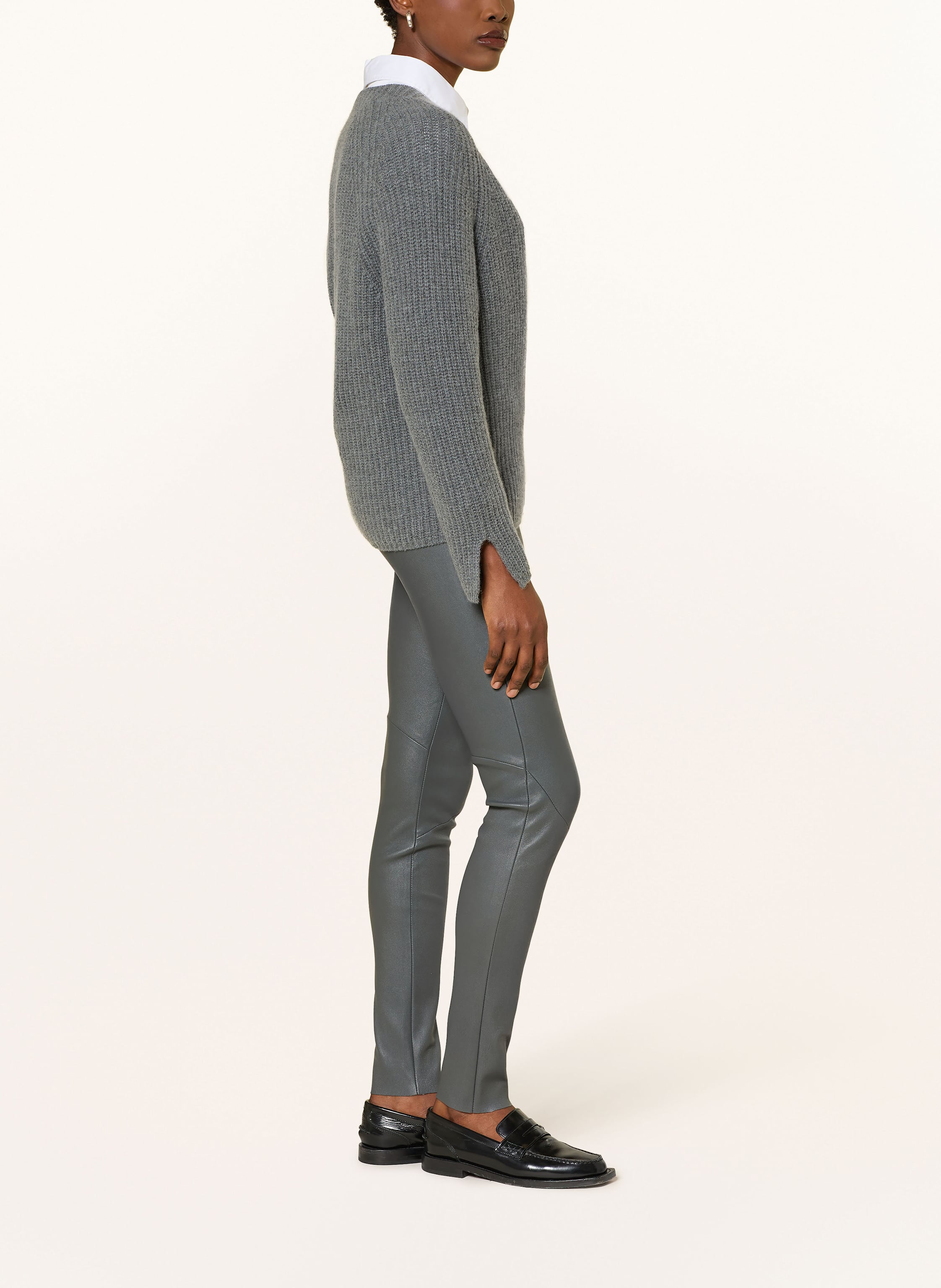 Thumbnail - Lilienfels Leder-Leggings grau