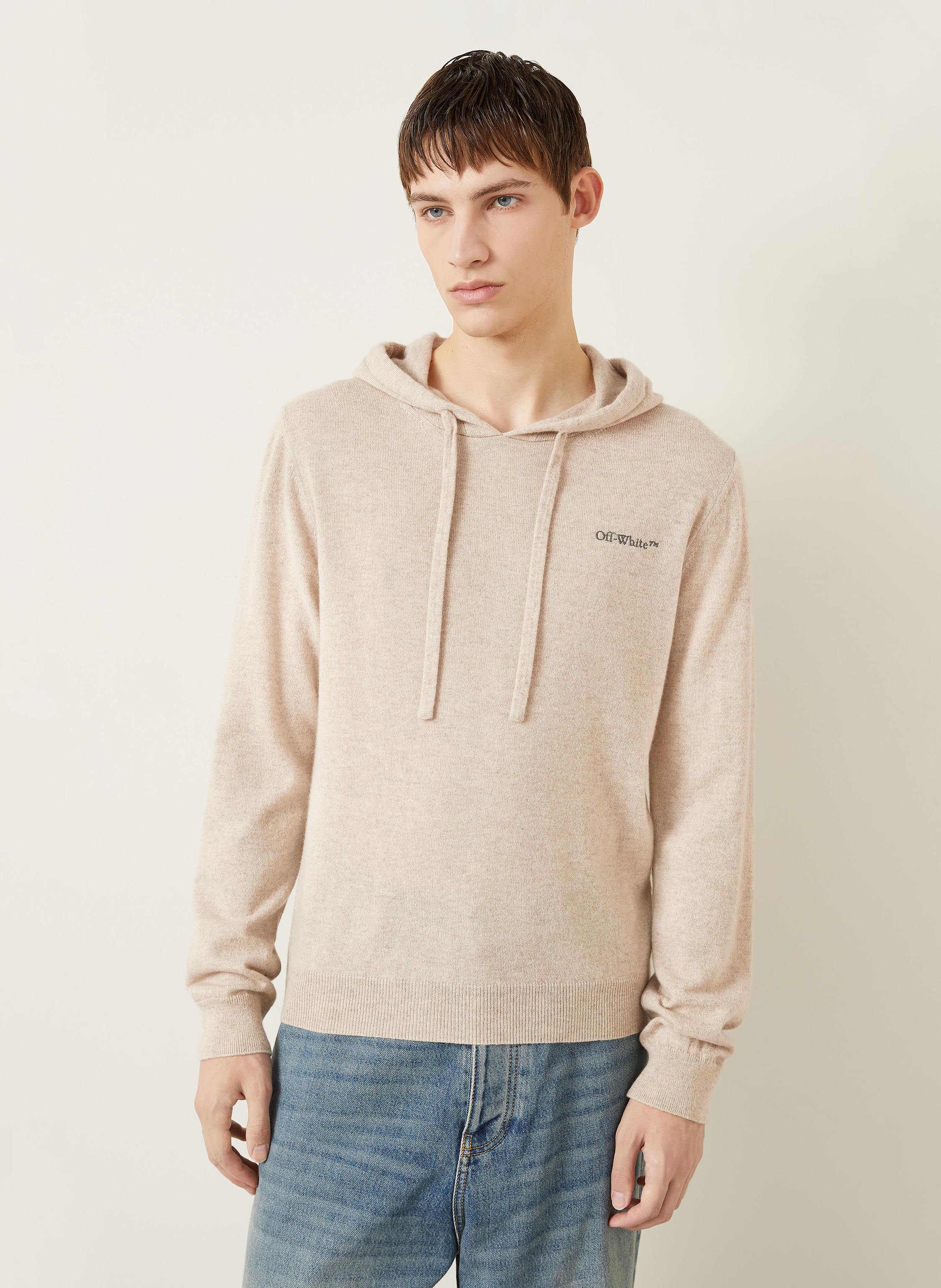 Thumbnail - Off-White Strick-Hoodie Aus Cashmere beige