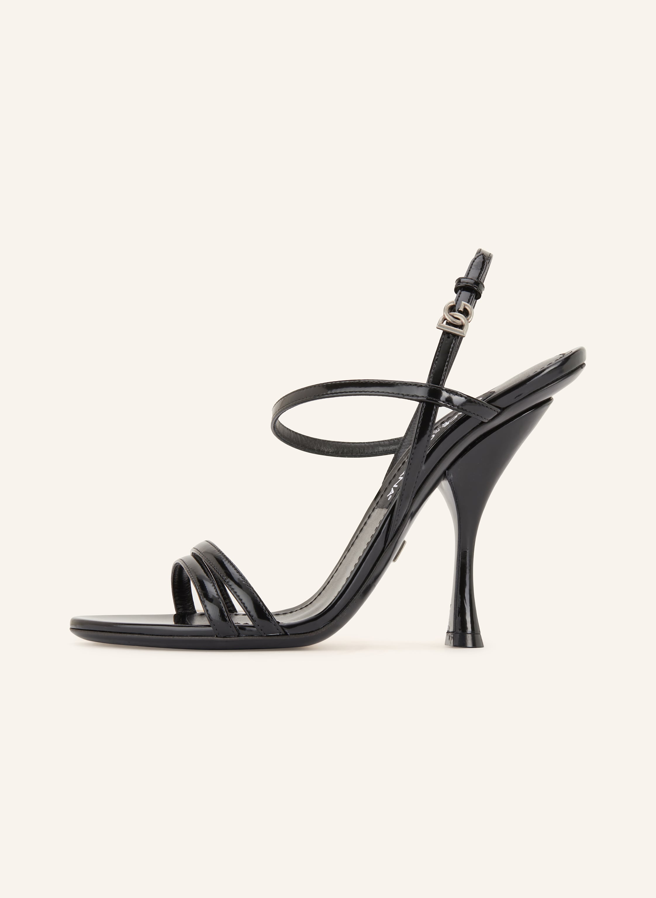 Thumbnail - Dolce & Gabbana Lack-Sandaletten schwarz