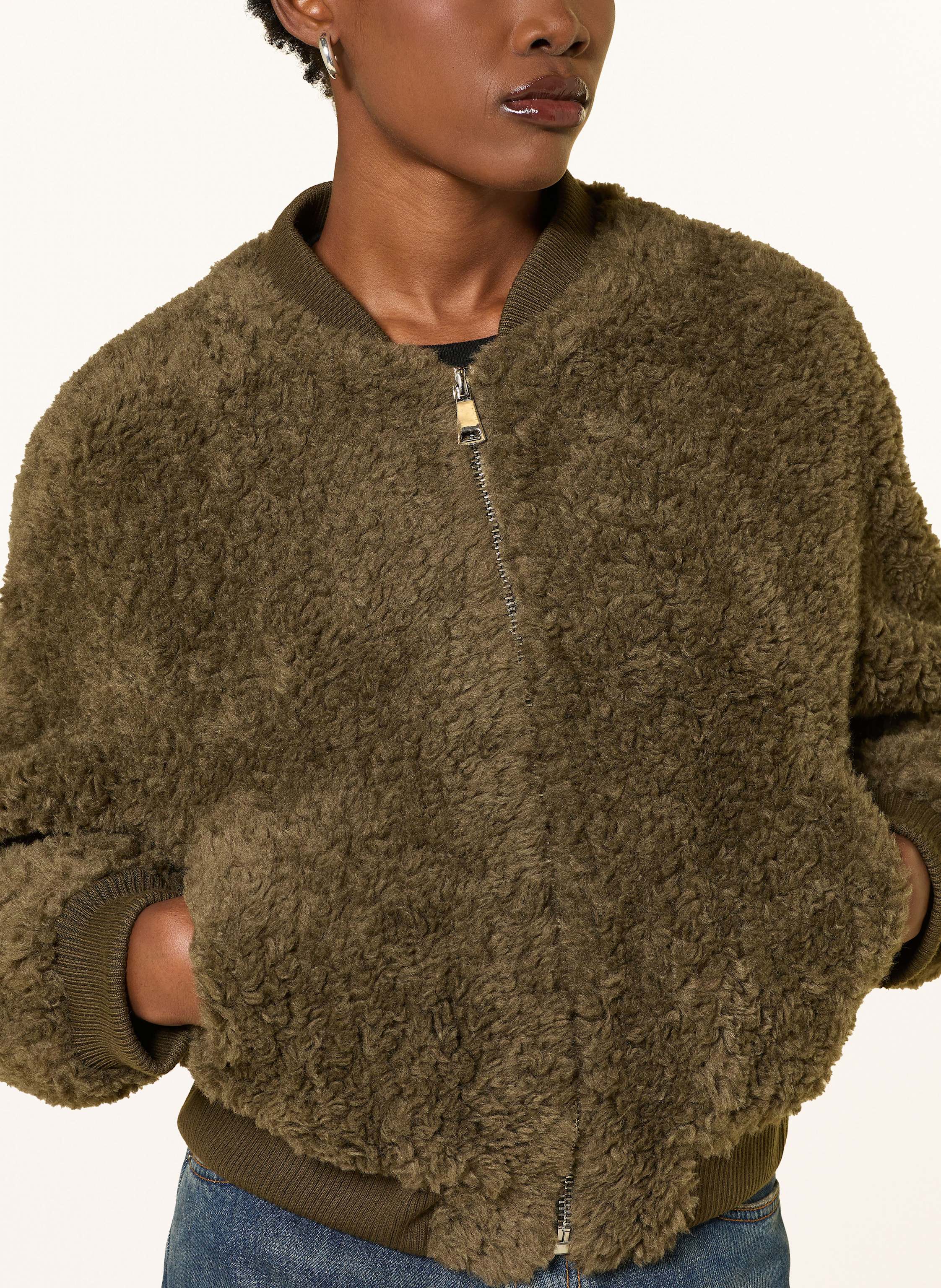 Thumbnail - Studio Ar Teddyfell-Jacke Laura gruen