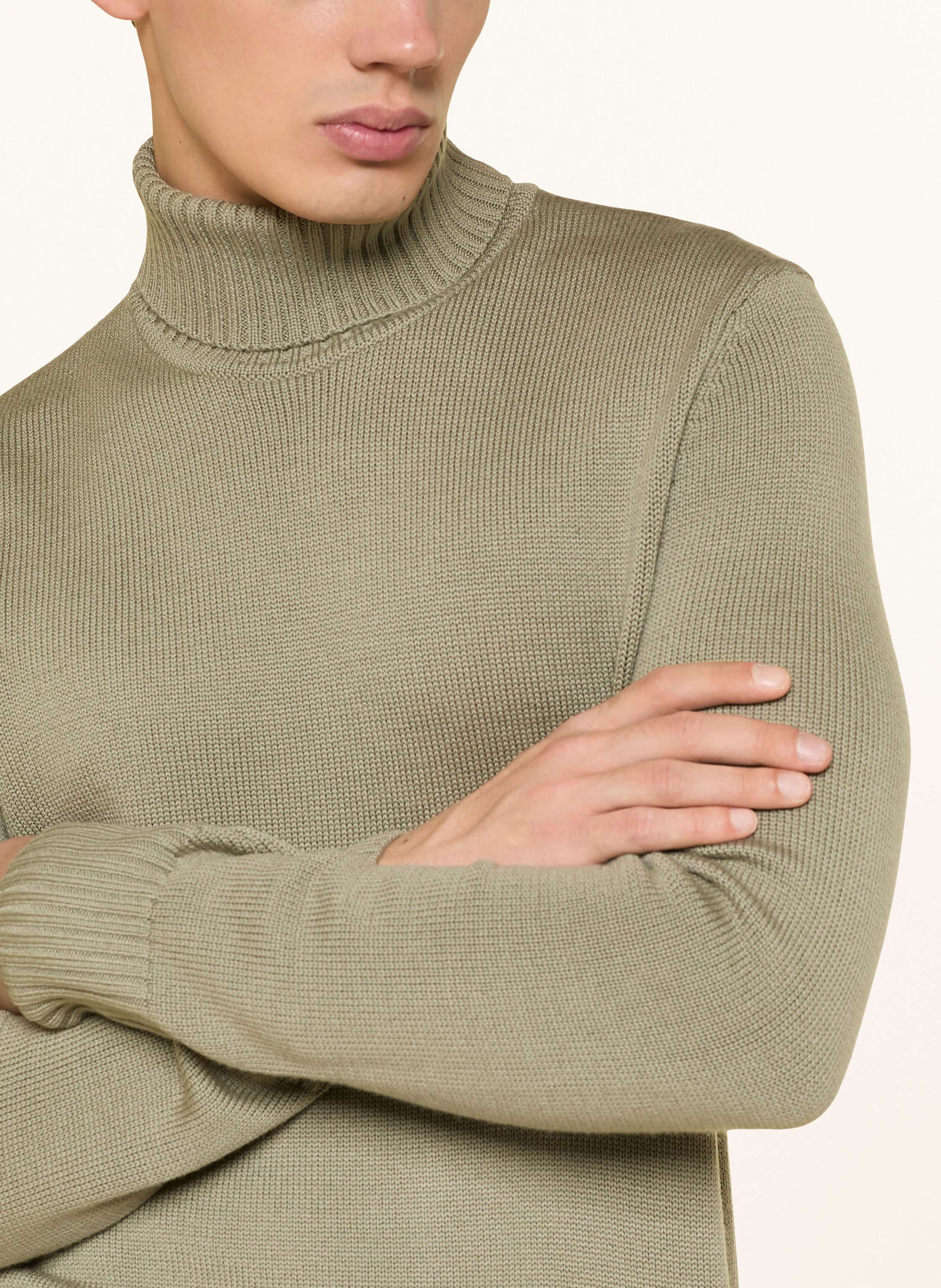 Thumbnail - Windsor. Rollkragenpullover Ramiro gruen