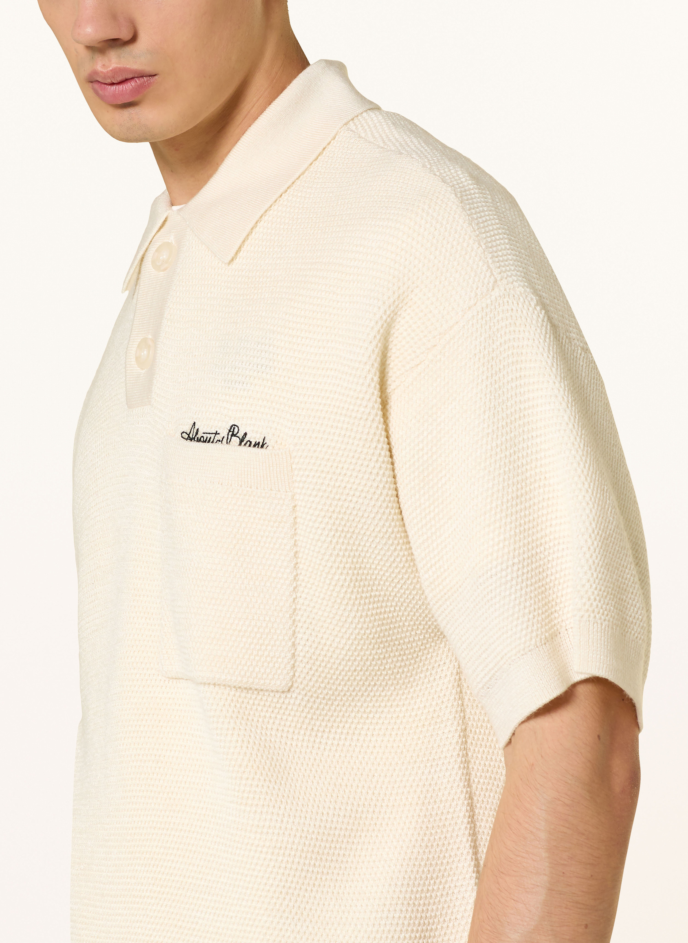 Thumbnail - About:Blank Piqué-Poloshirt Relaxed Fit weiss