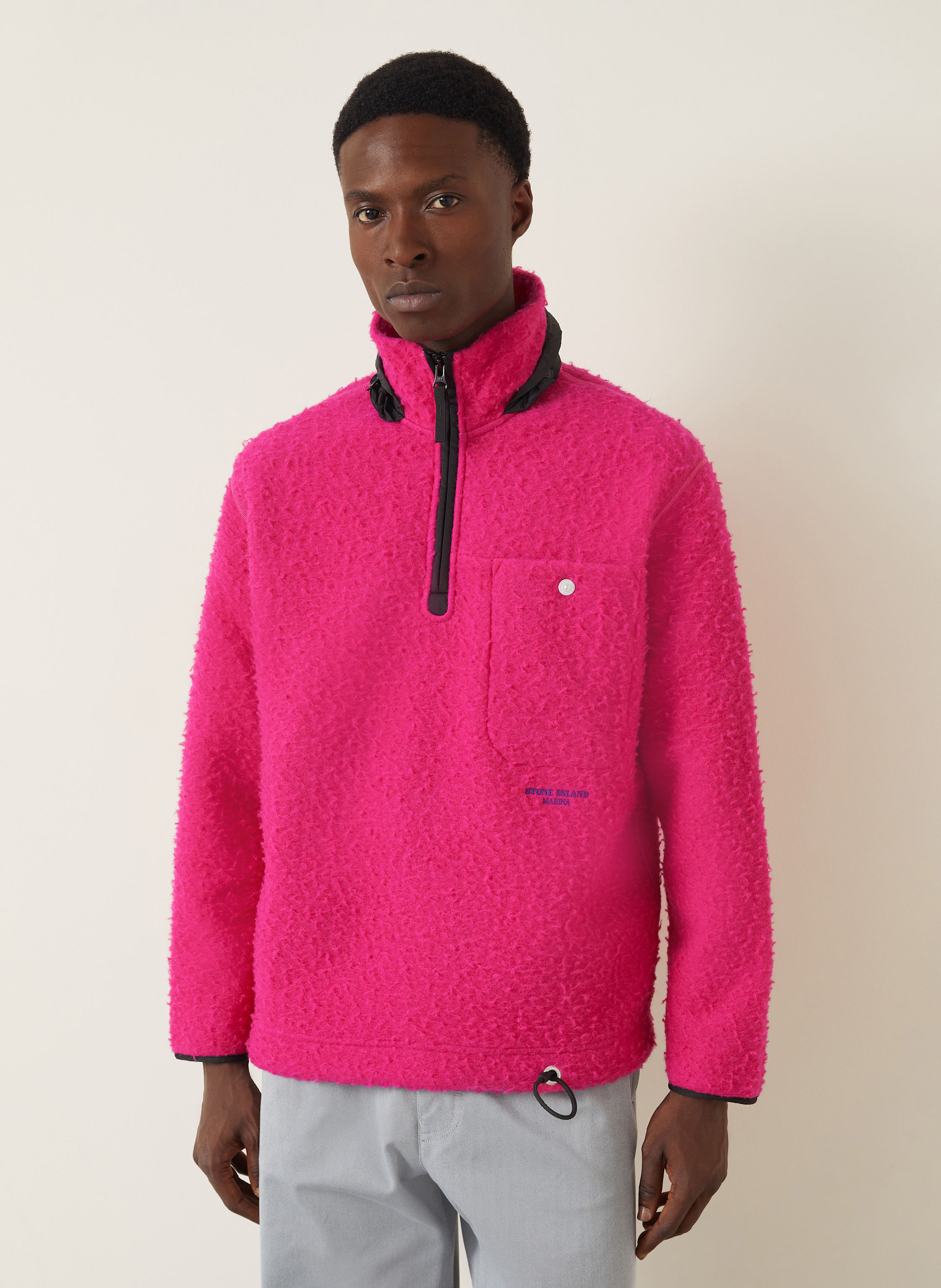 Thumbnail - Stone Island Fleecejacke pink