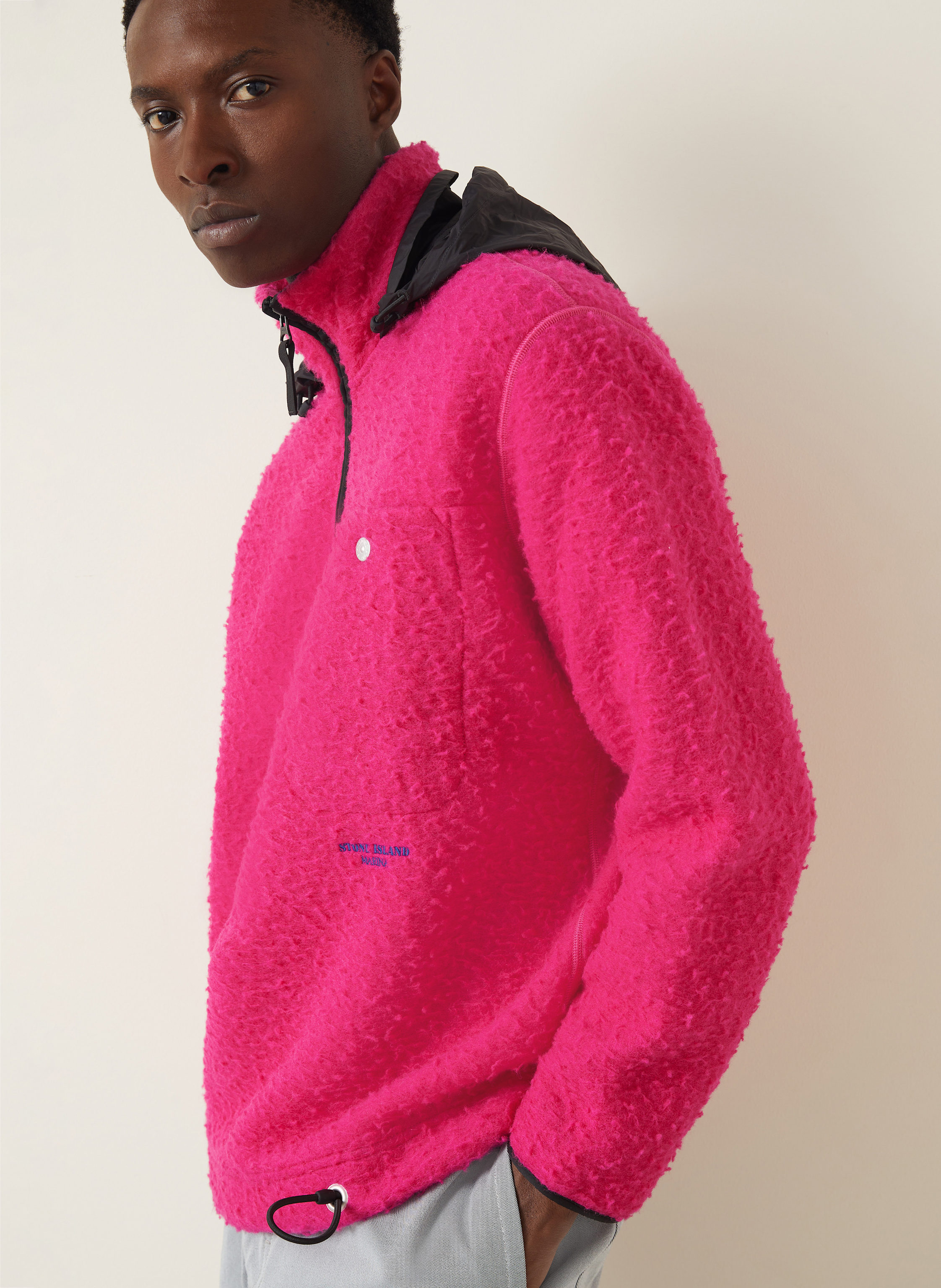 Thumbnail - Stone Island Fleecejacke pink