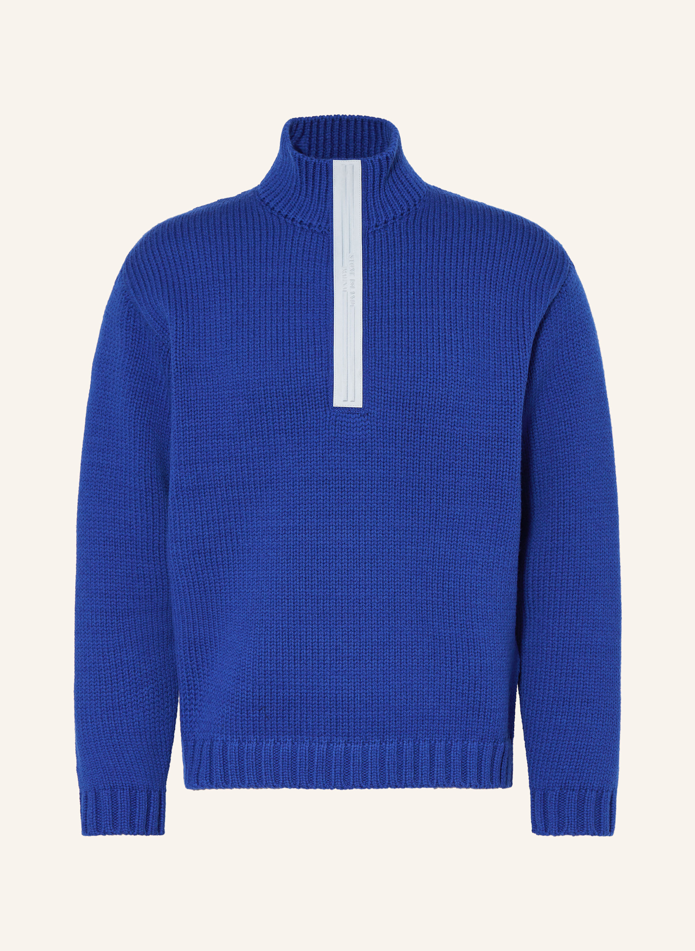 STONE ISLAND MARINA Half-zip sweater in blue