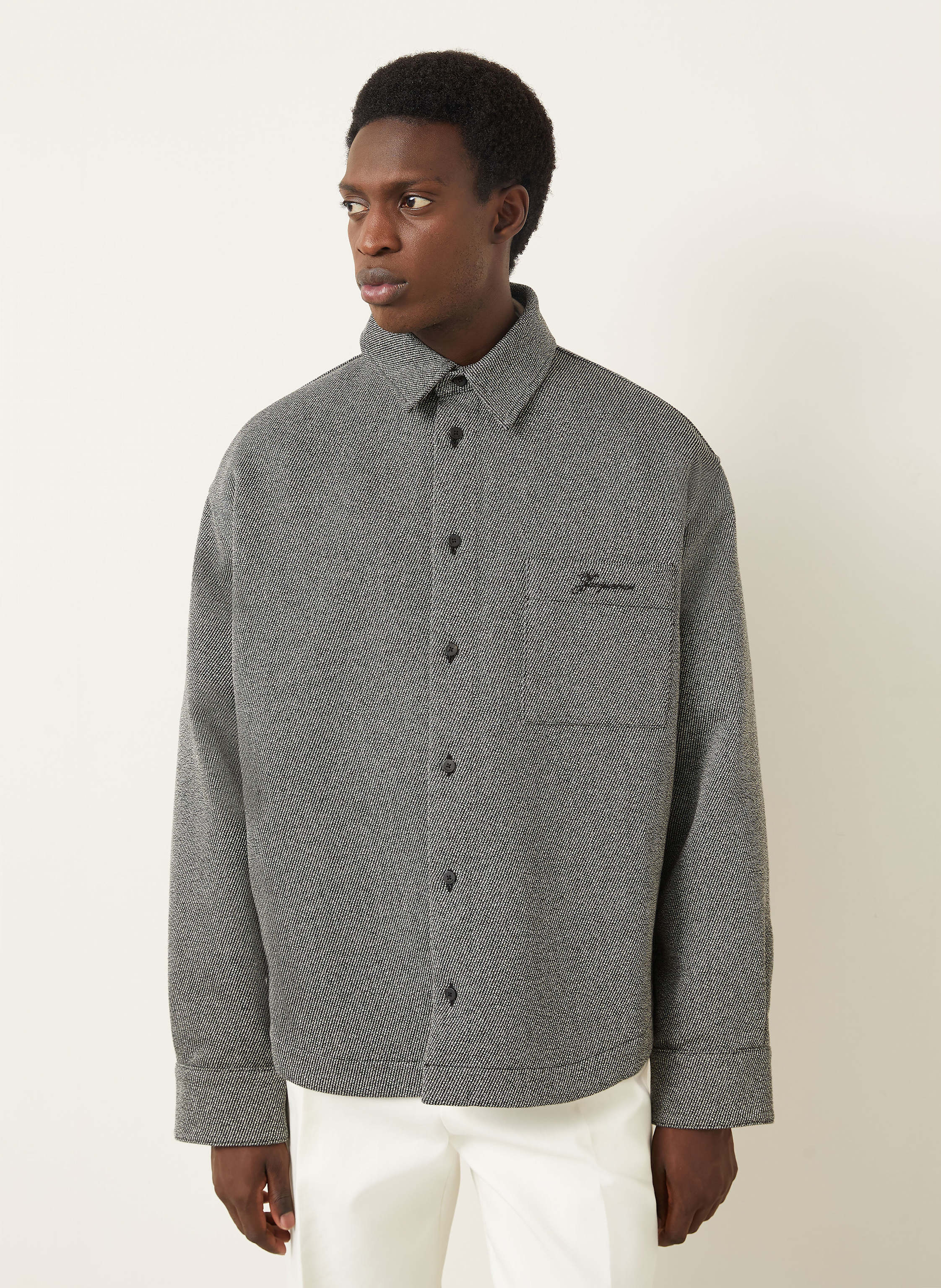 Thumbnail - Jacquemus Overshirt La Chemise Molino grau