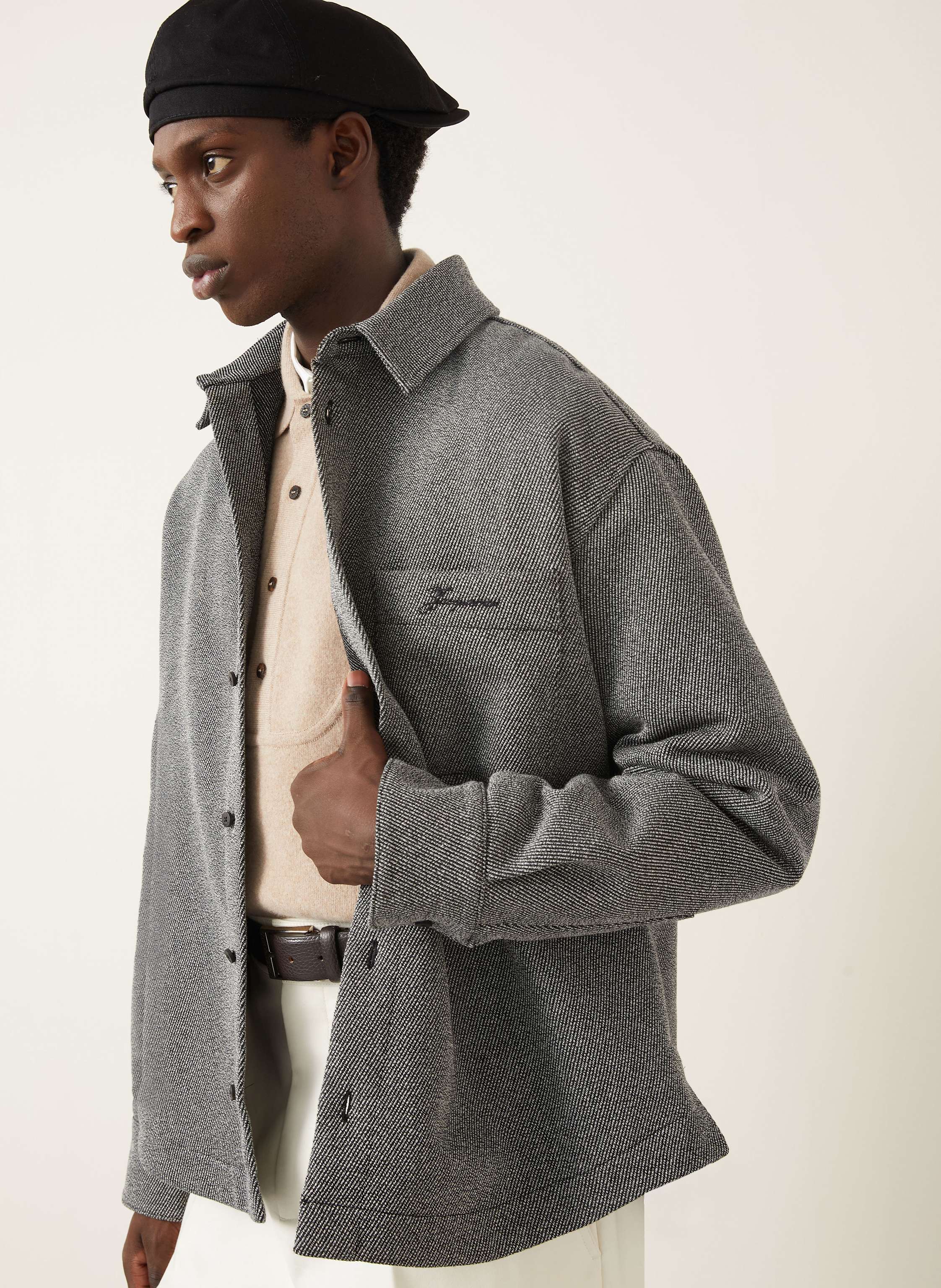 Thumbnail - Jacquemus Overshirt La Chemise Molino grau