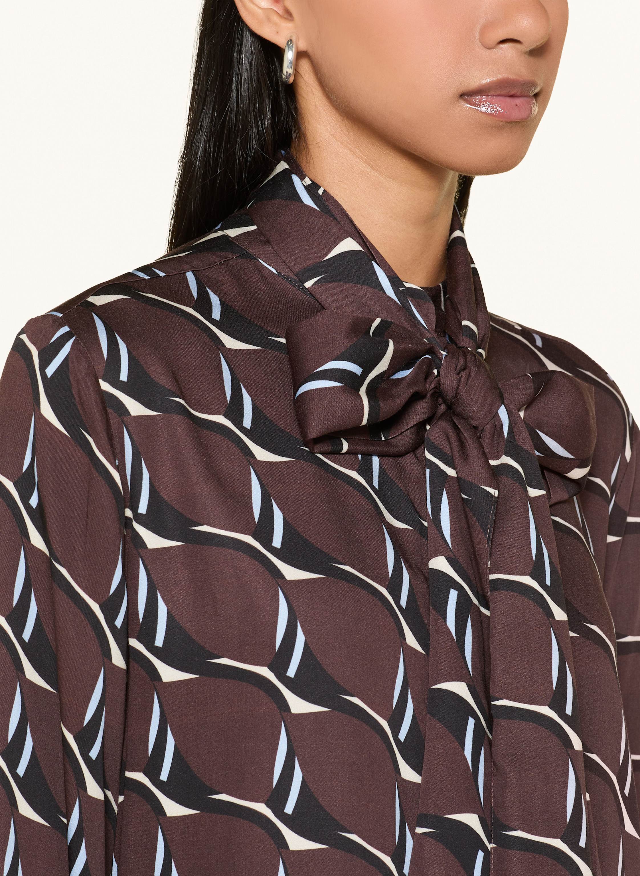 Thumbnail - Milano Italy Bluse Mit Abnehmbarer Schluppe braun