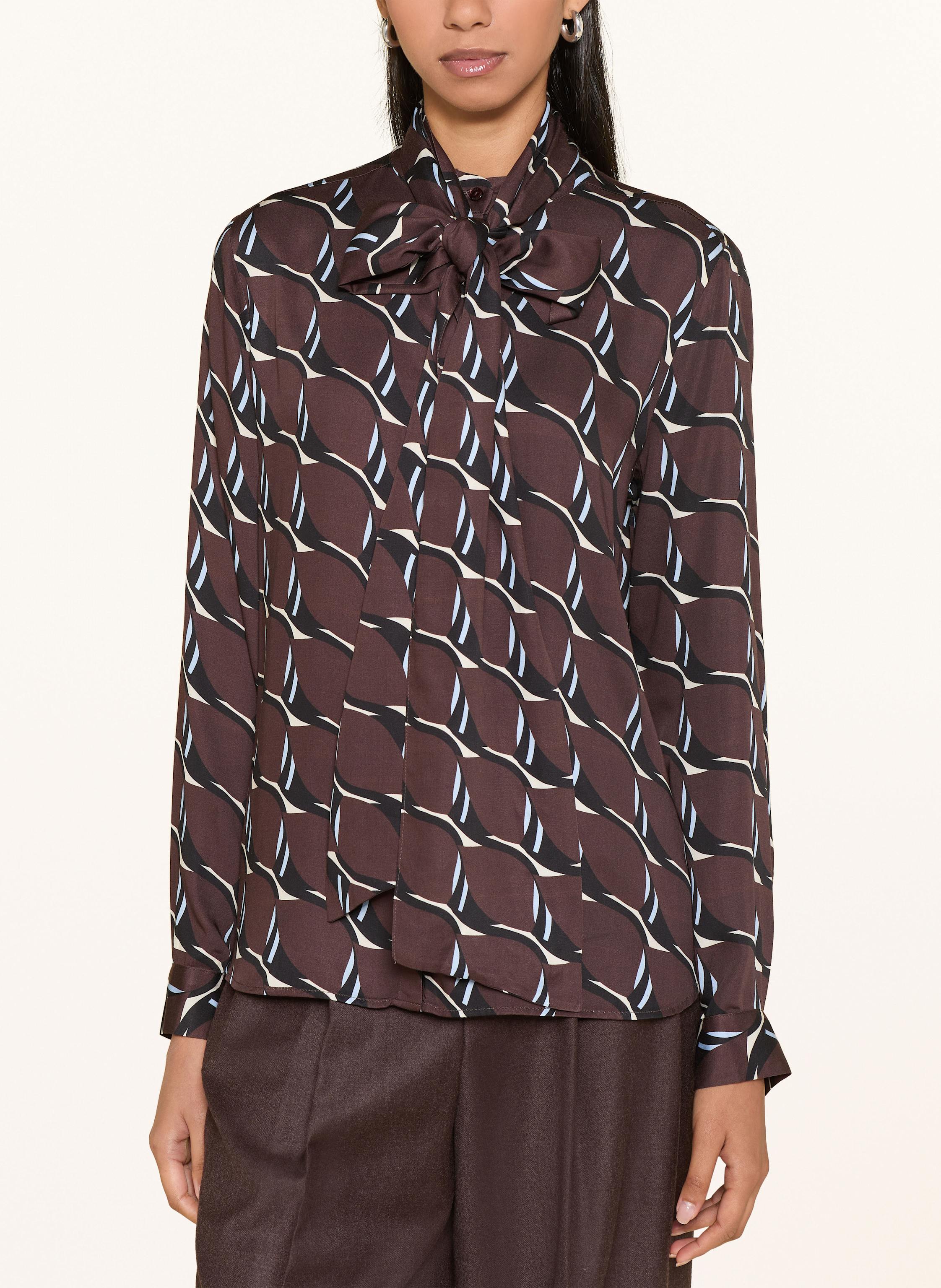 Thumbnail - Milano Italy Bluse Mit Abnehmbarer Schluppe braun