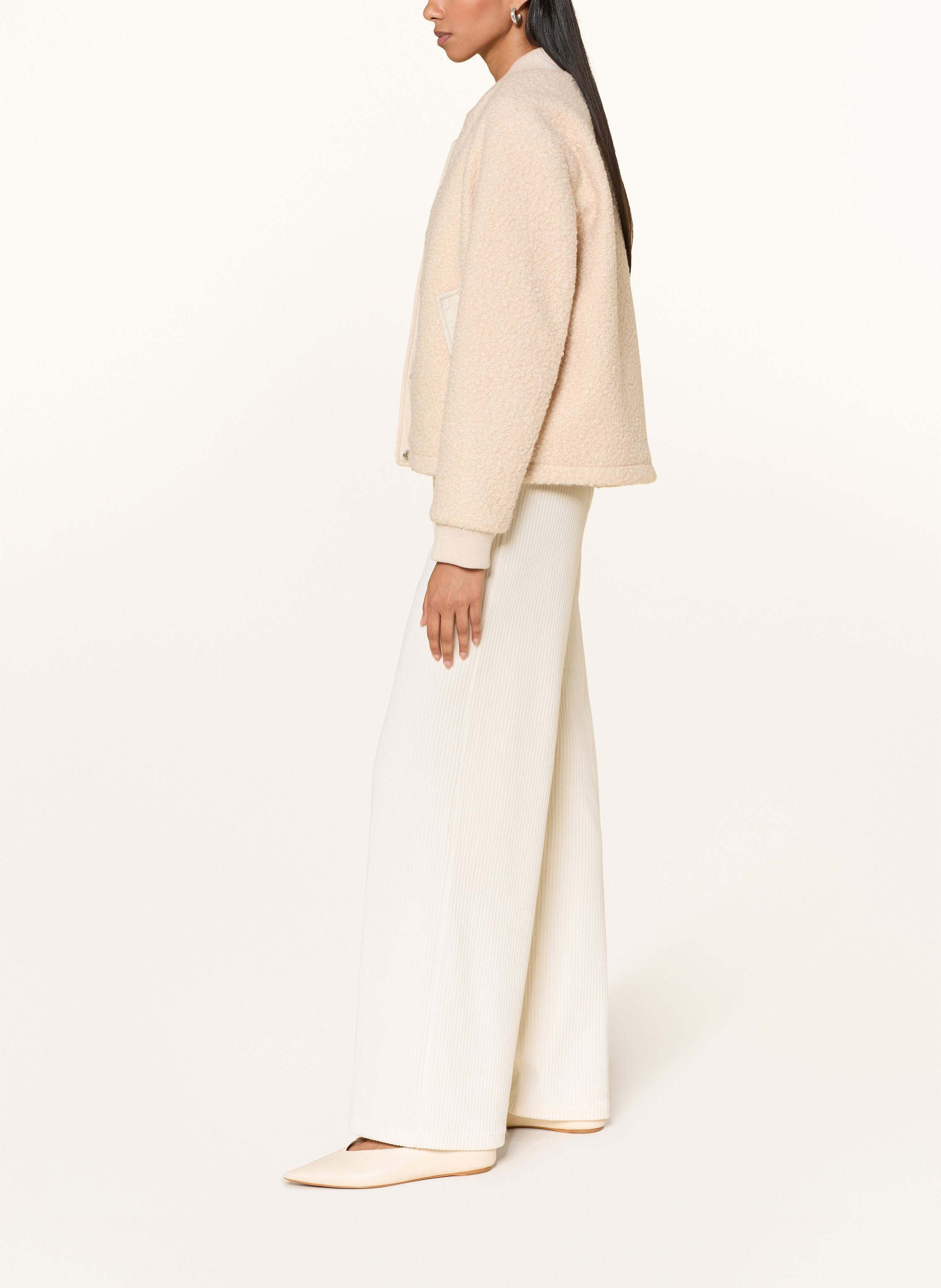 Thumbnail - Milano Italy Cordhose Im Jogging-Stil beige